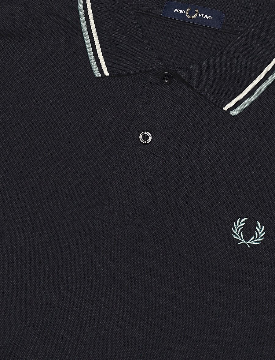 Fred Perry - TWIN TIPPED T-SHIRT - short-sleeved t-shirts - dkaf/ecru/seagrs - 2