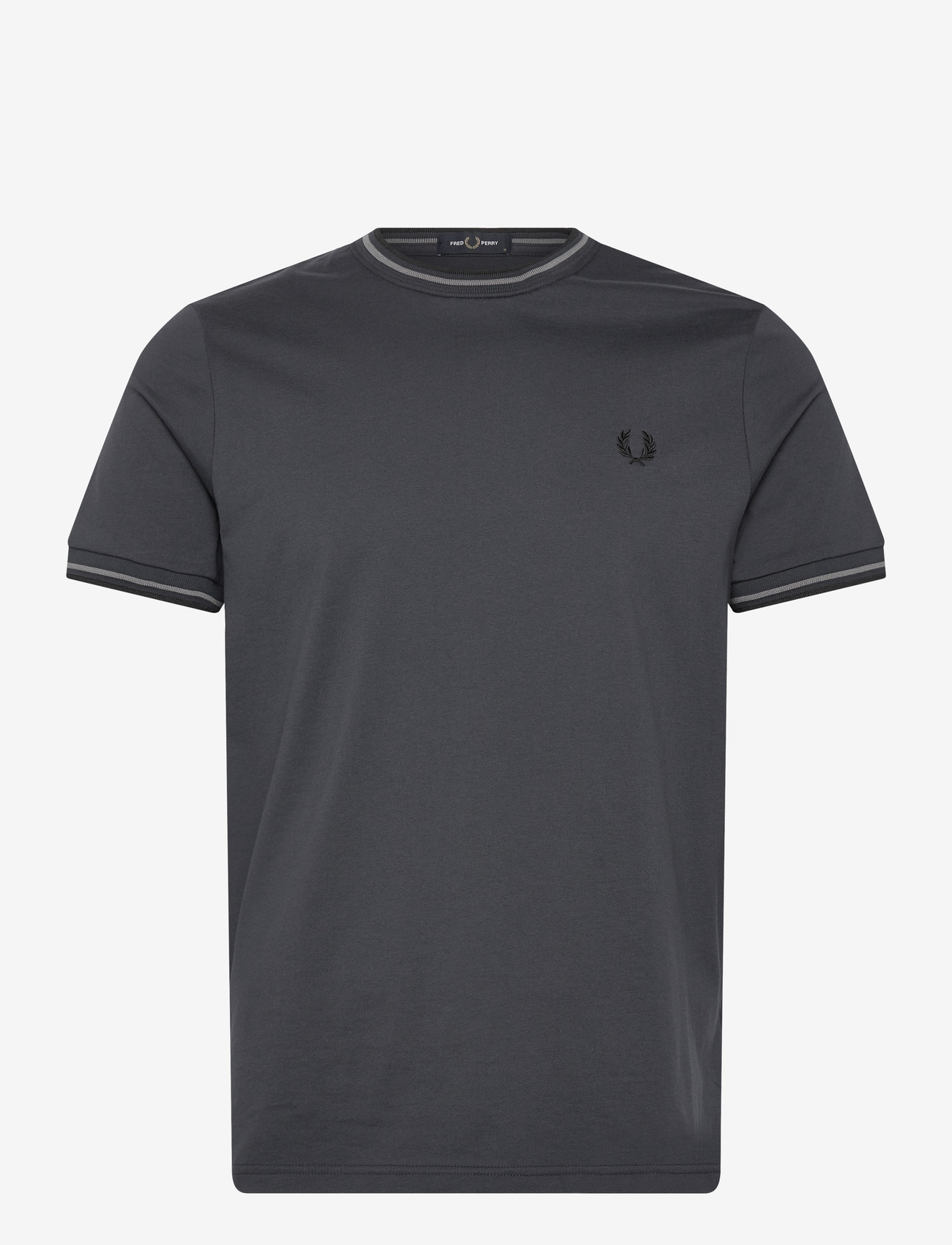 Fred Perry - TWIN TIPPED T-SHIRT - kortærmede t-shirts - drkair/spbl/blk - 1