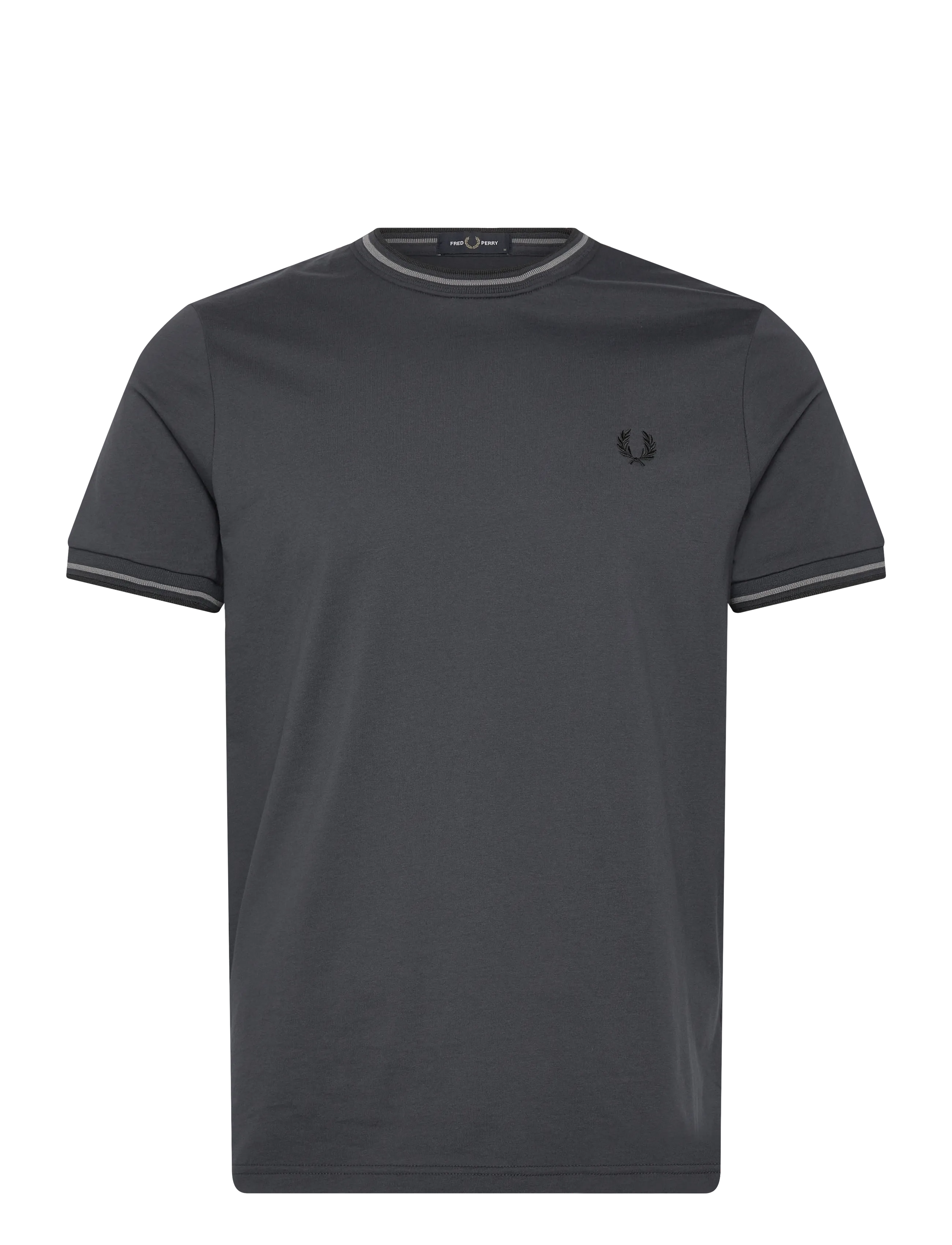 Fred Perry TWIN TIPPED T-SHIRT - Vaatteet - DRKAIR/SPBL/BLK / grey