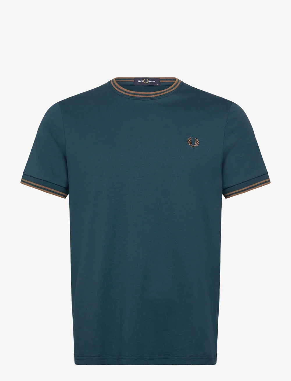 Fred Perry - TWIN TIPPED T-SHIRT - t-shirts - drkptrl/shdstone - 0