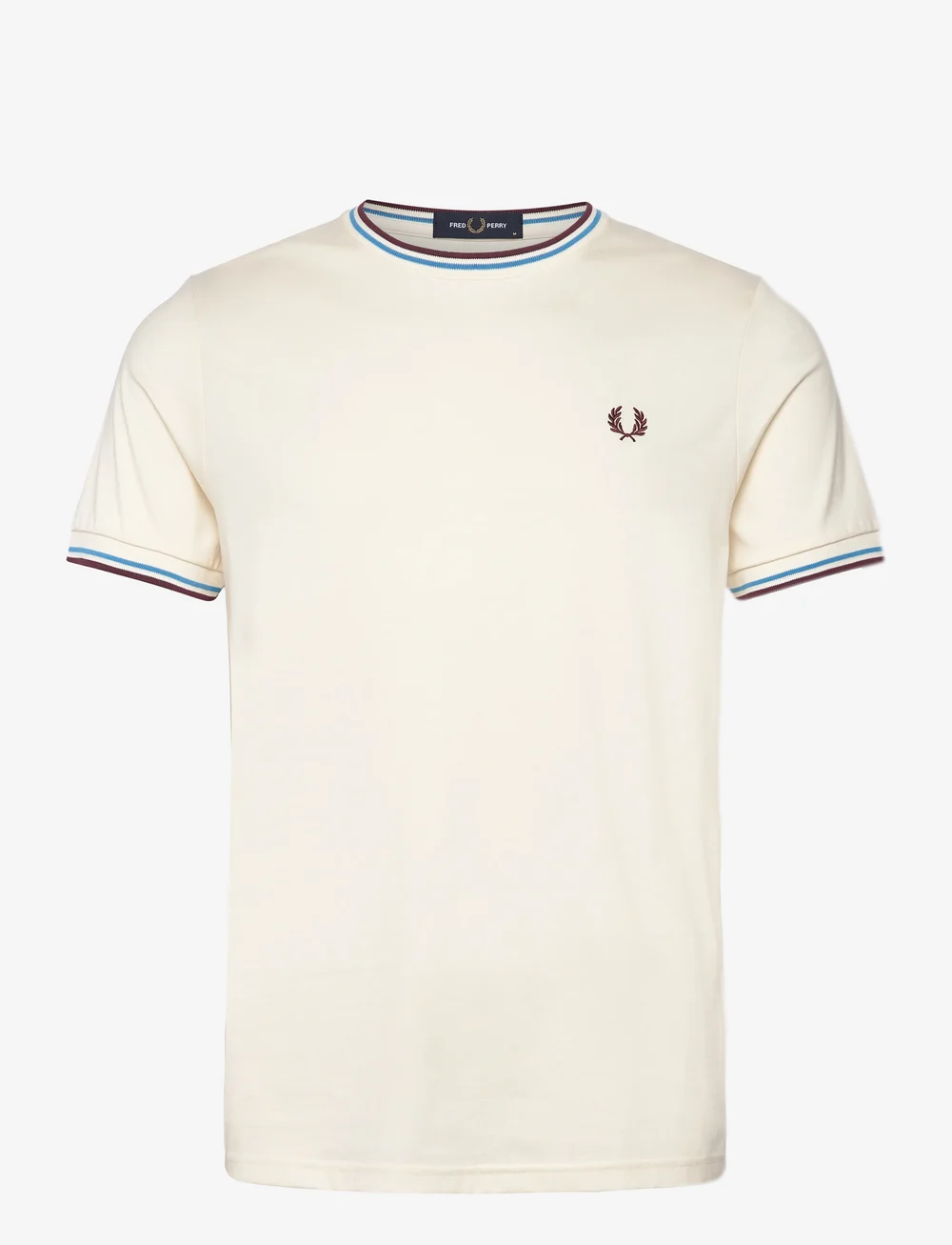 Fred Perry - TWIN TIPPED T-SHIRT - t-shirts - ecr/crtblu/oxblo - 0