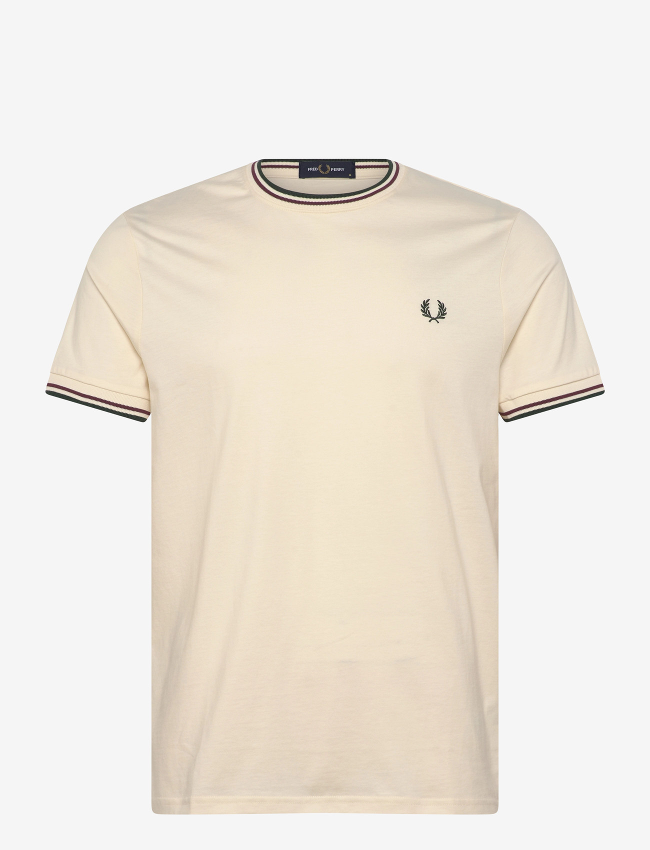 Fred Perry - TWIN TIPPED T-SHIRT - lühikeste varrukatega t-särgid - ecr/oxbld/grsrts - 1