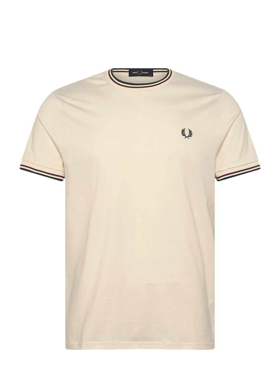 Fred Perry - TWIN TIPPED T-SHIRT - kurzärmelige t-shirts - ecr/oxbld/grsrts - 1