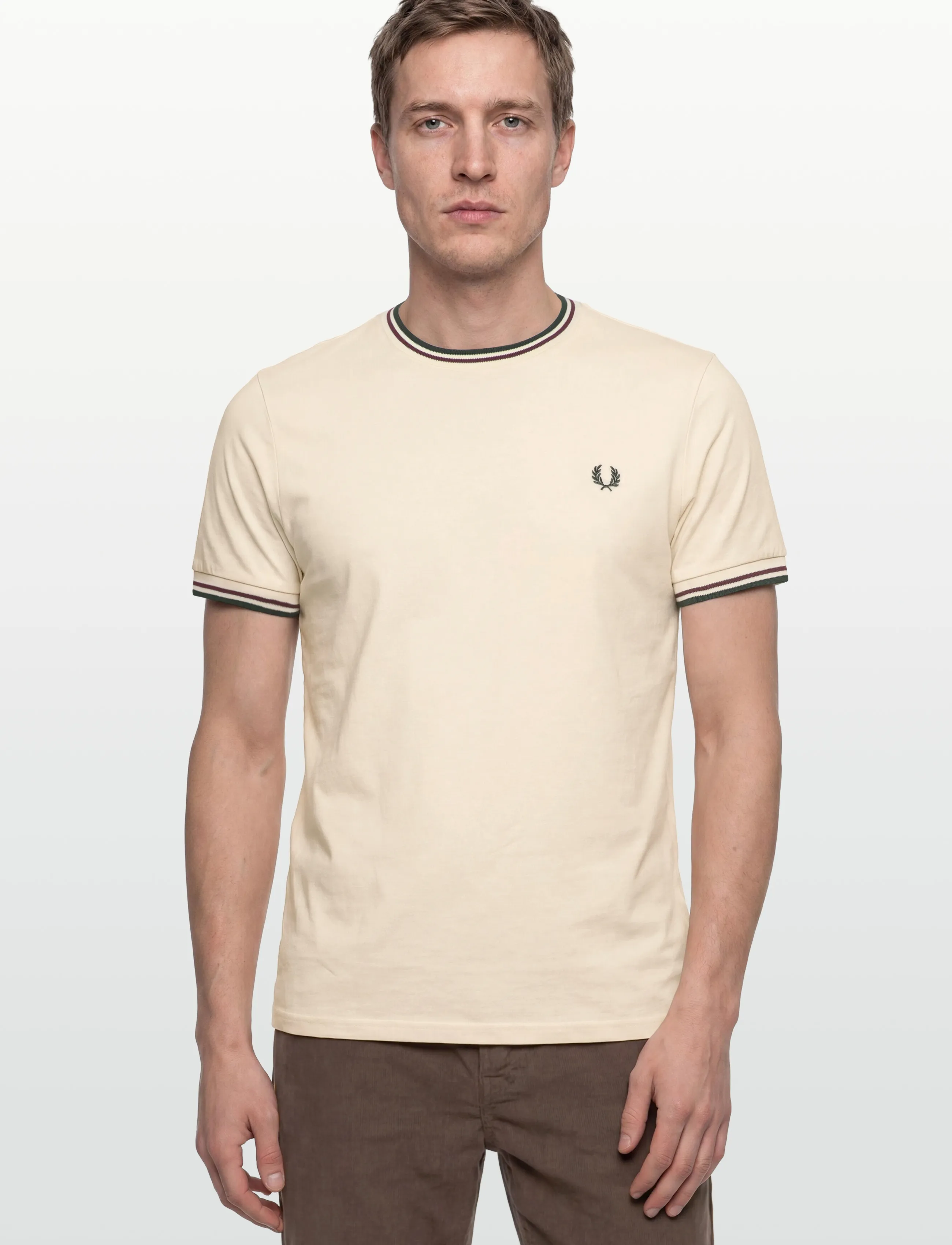 Fred Perry - TWIN TIPPED T-SHIRT - short-sleeved t-shirts - ecr/oxbld/grsrts - 3