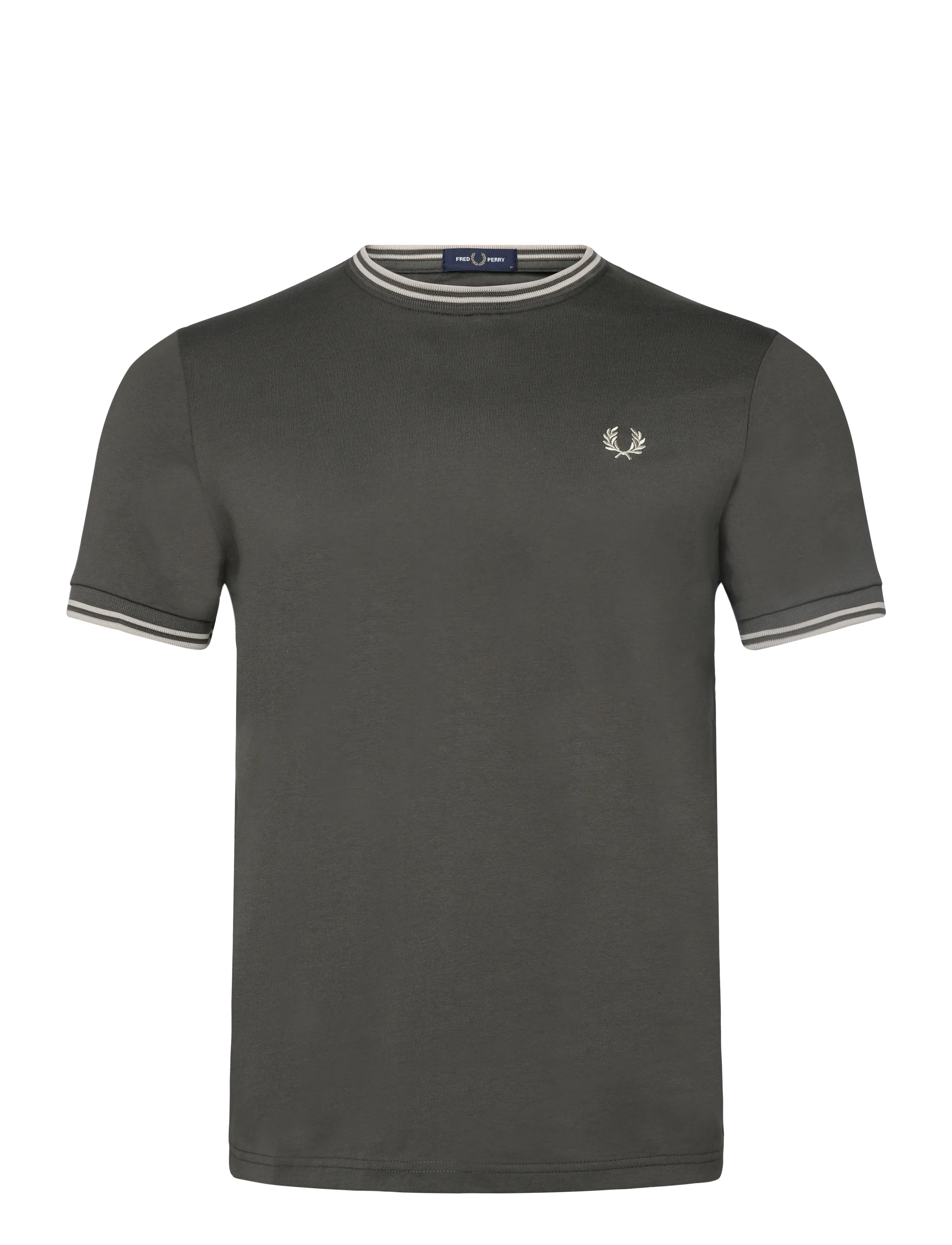 Fred Perry TWIN TIPPED T-SHIRT - Fred Perry - FIELDGREEN/OATME / khaki/green