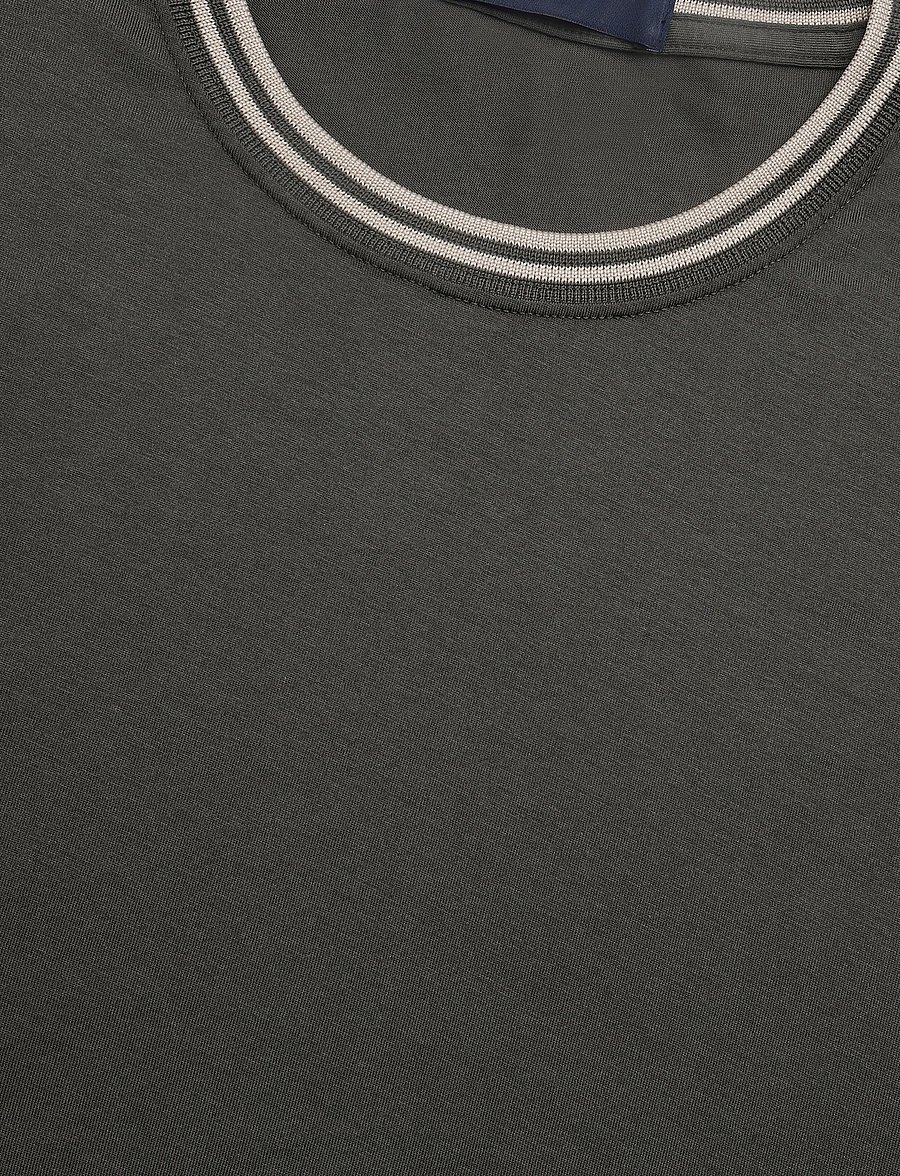 Fred Perry - TWIN TIPPED T-SHIRT - short-sleeved t-shirts - fieldgreen/oatme - 2