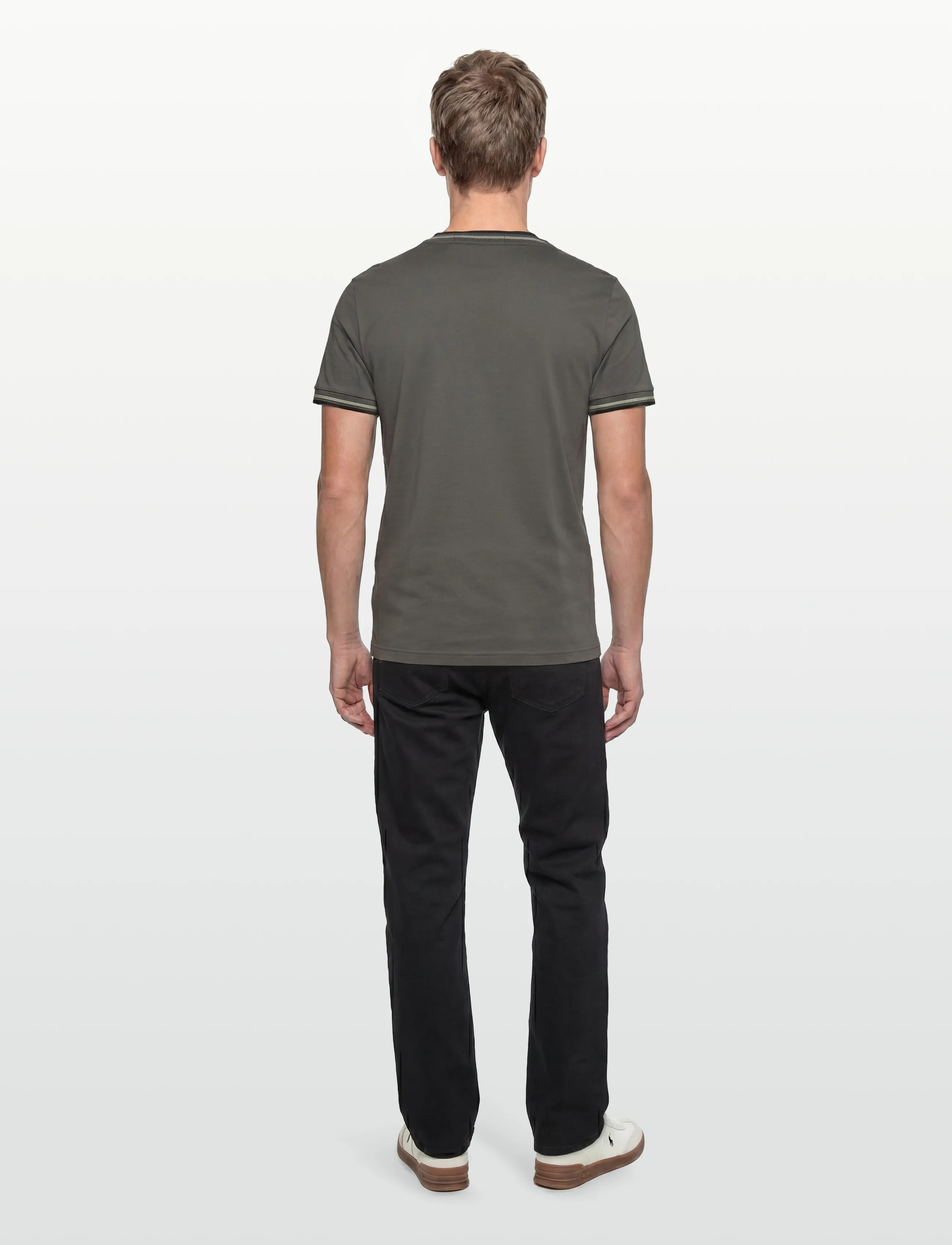 Fred Perry - TWIN TIPPED T-SHIRT - short-sleeved t-shirts - fldgr/seagrs/blk - 4