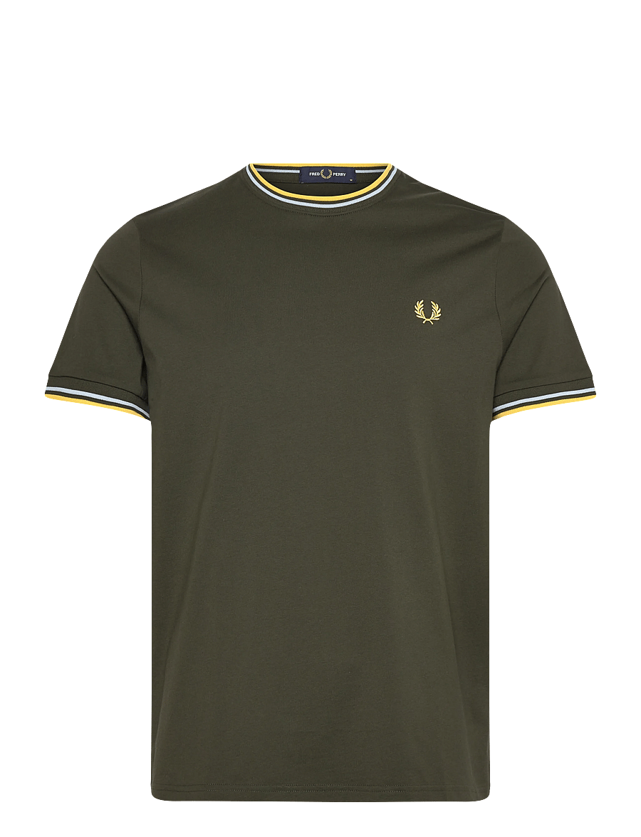 Fred Perry - TWIN TIPPED T-SHIRT - kurzärmelige t-shirts - hntngr/lgic/lmnb - 1