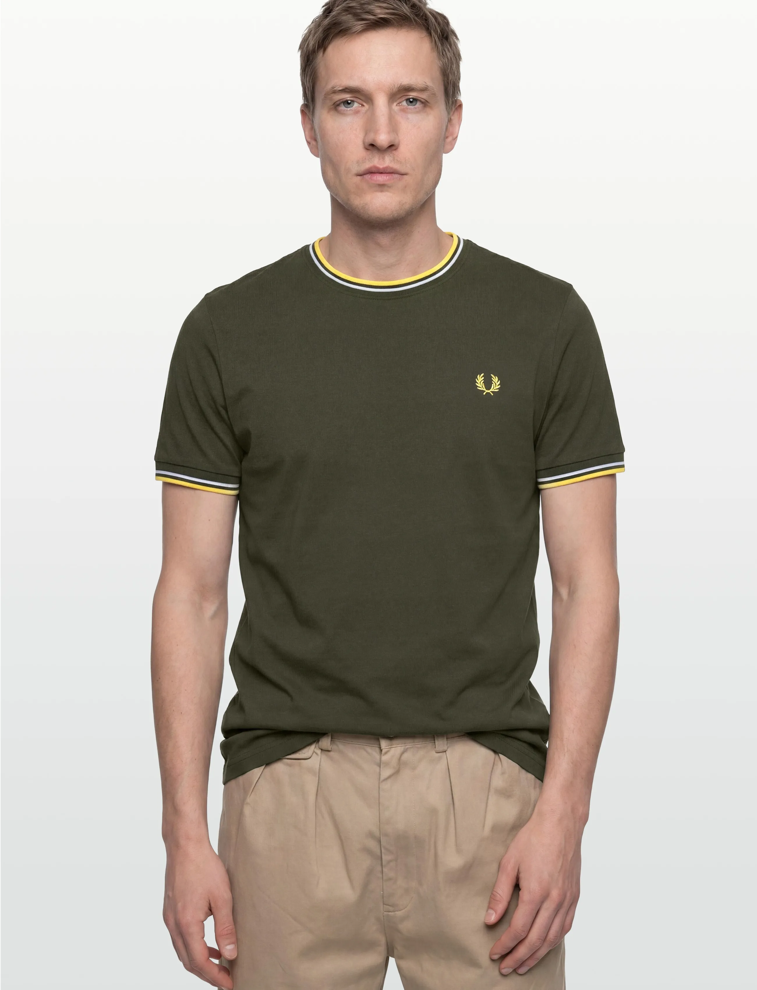 Fred Perry - TWIN TIPPED T-SHIRT - kortärmade t-shirts - hntngr/lgic/lmnb - 3