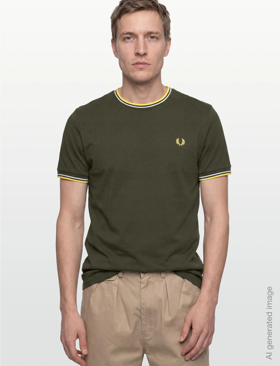 Fred Perry - TWIN TIPPED T-SHIRT - kurzärmelige t-shirts - hntngr/lgic/lmnb - 3