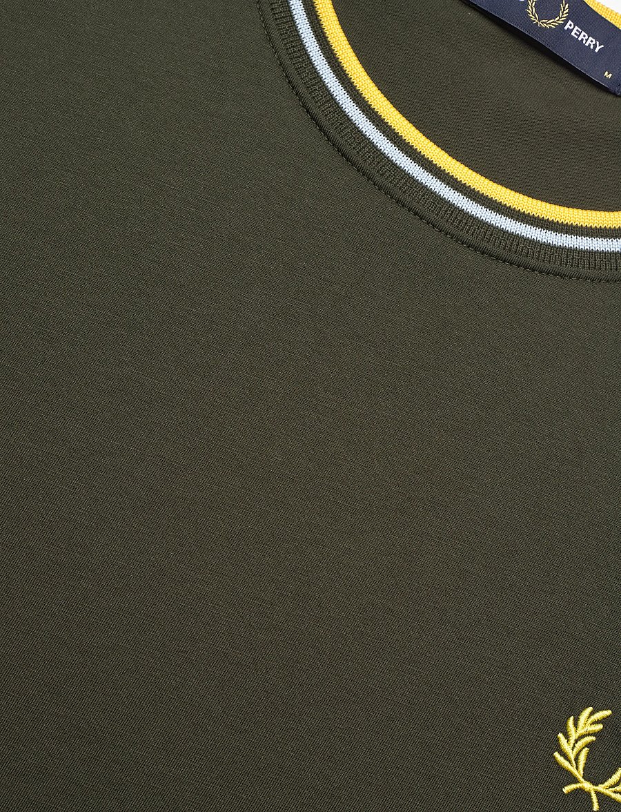 Fred Perry - TWIN TIPPED T-SHIRT - kurzärmelige t-shirts - hntngr/lgic/lmnb - 5