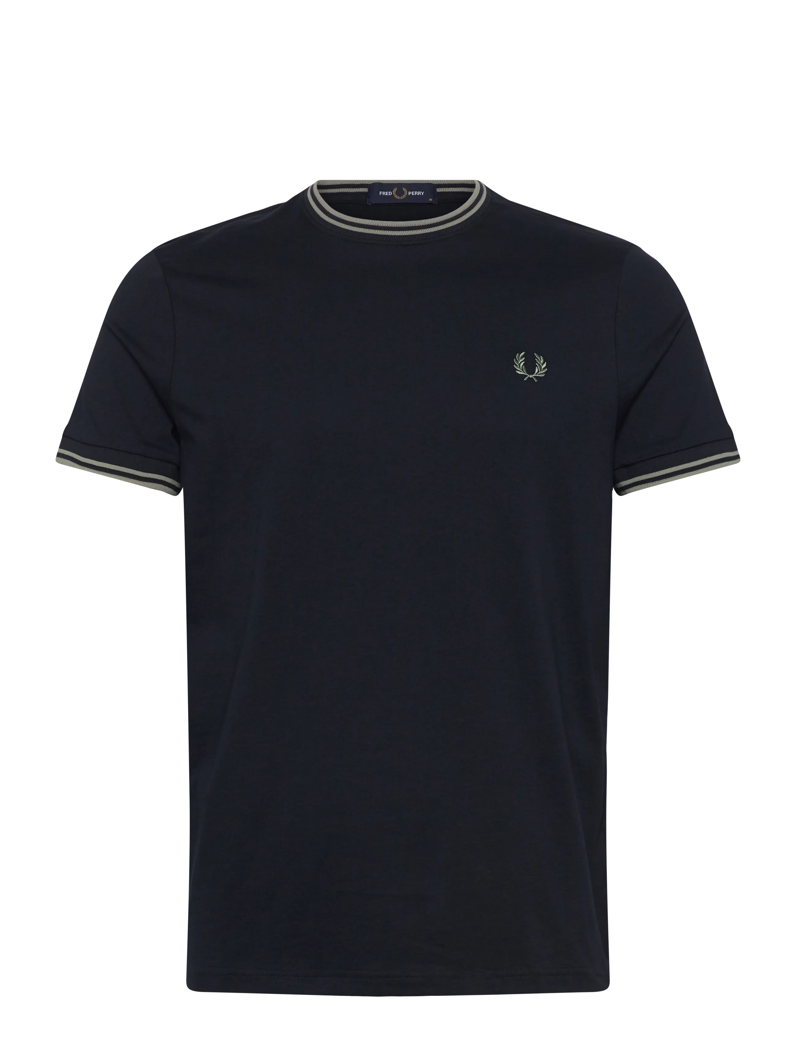 Fred Perry TWIN TIPPED T-SHIRT - Vaatteet - NAVY/SEAGRASS / navy