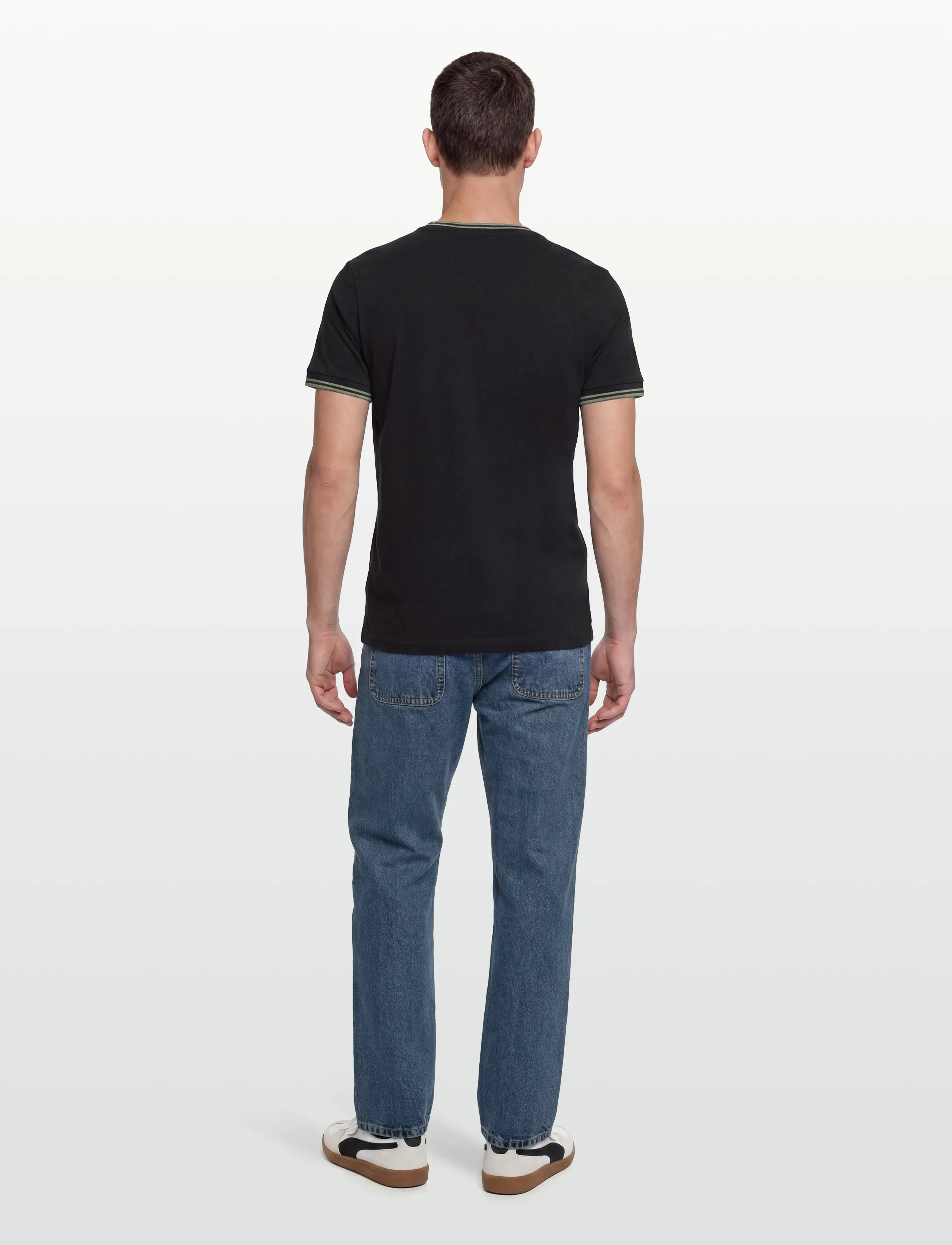 Fred Perry - TWIN TIPPED T-SHIRT - stutterma bolir - navy/seagrass - 4