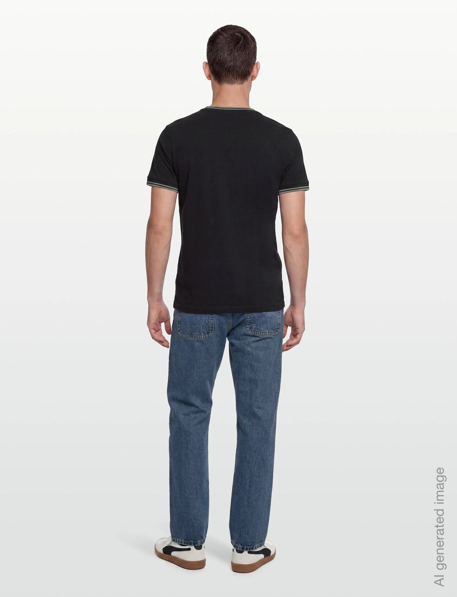 Fred Perry - TWIN TIPPED T-SHIRT - kurzärmelige t-shirts - navy/seagrass - 4