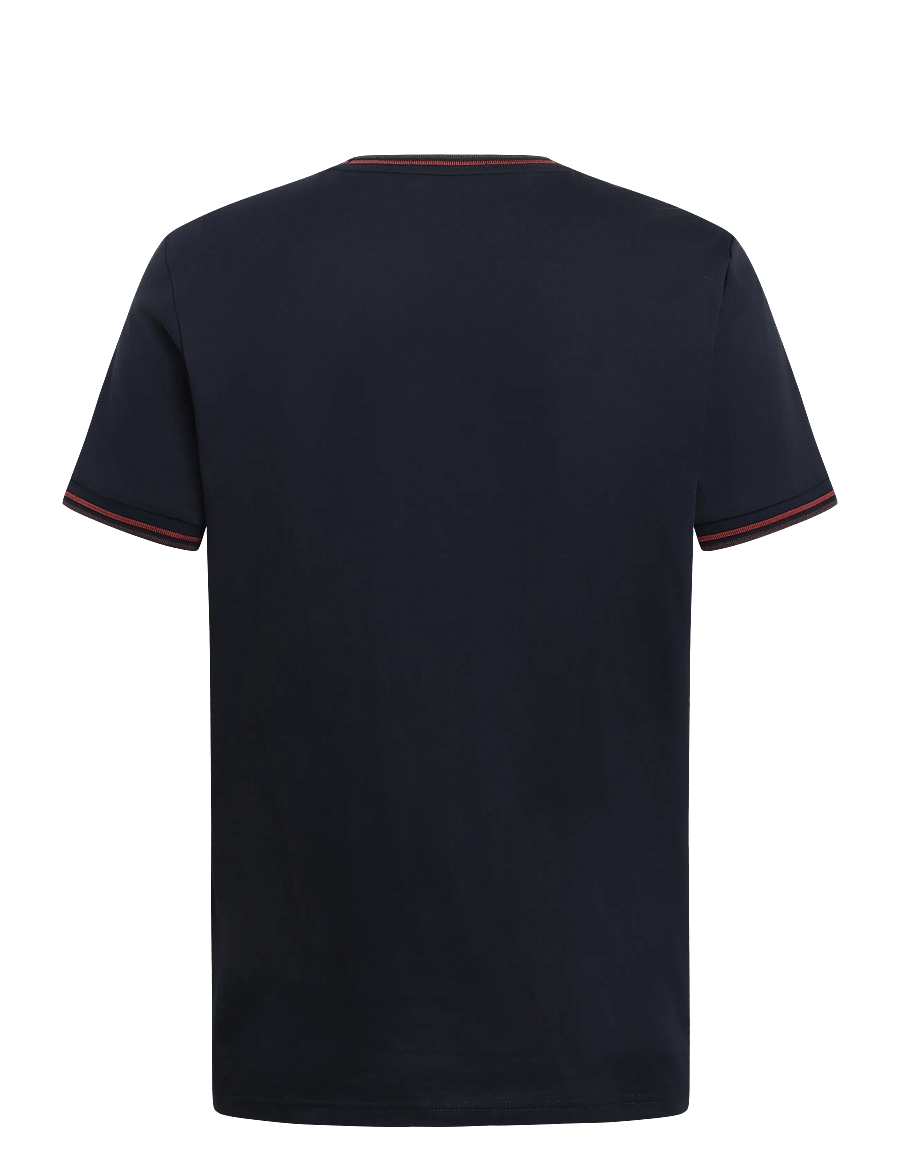 Fred Perry - TWIN TIPPED T-SHIRT - short-sleeved t-shirts - nvy/brndy/rchbrn - 1