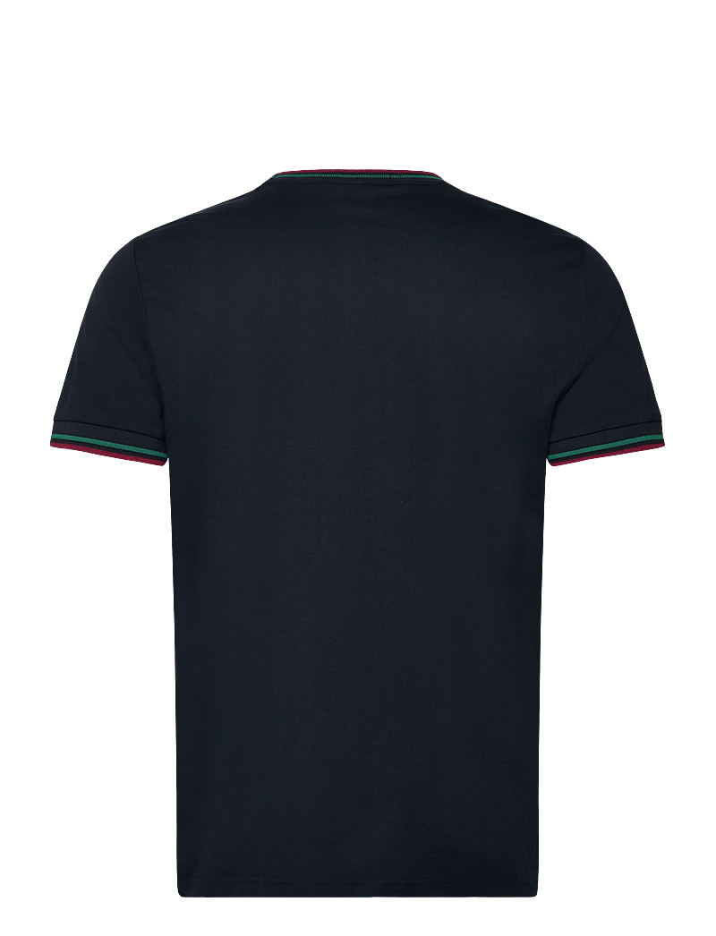 Fred Perry - TWIN TIPPED T-SHIRT - kortärmade t-shirts - nvy/sprtgr/brntr - 1