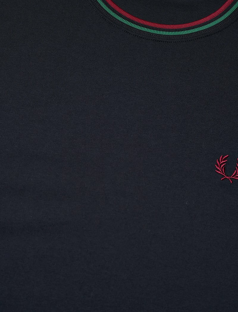 Fred Perry - TWIN TIPPED T-SHIRT - kortärmade t-shirts - nvy/sprtgr/brntr - 2