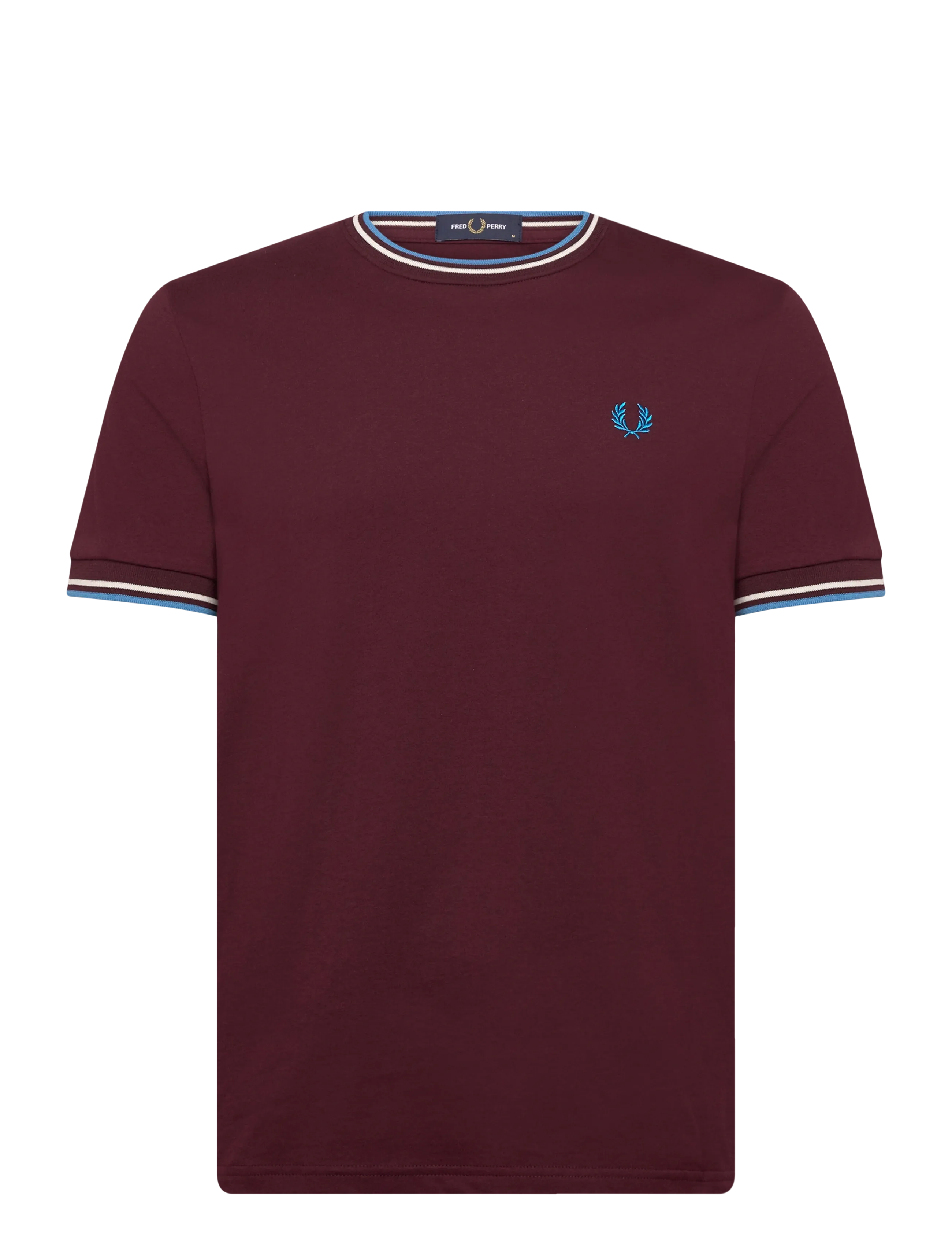 Fred Perry TWIN TIPPED T-SHIRT - T-shirts - OXBLD/ECR/CRTBLU / red