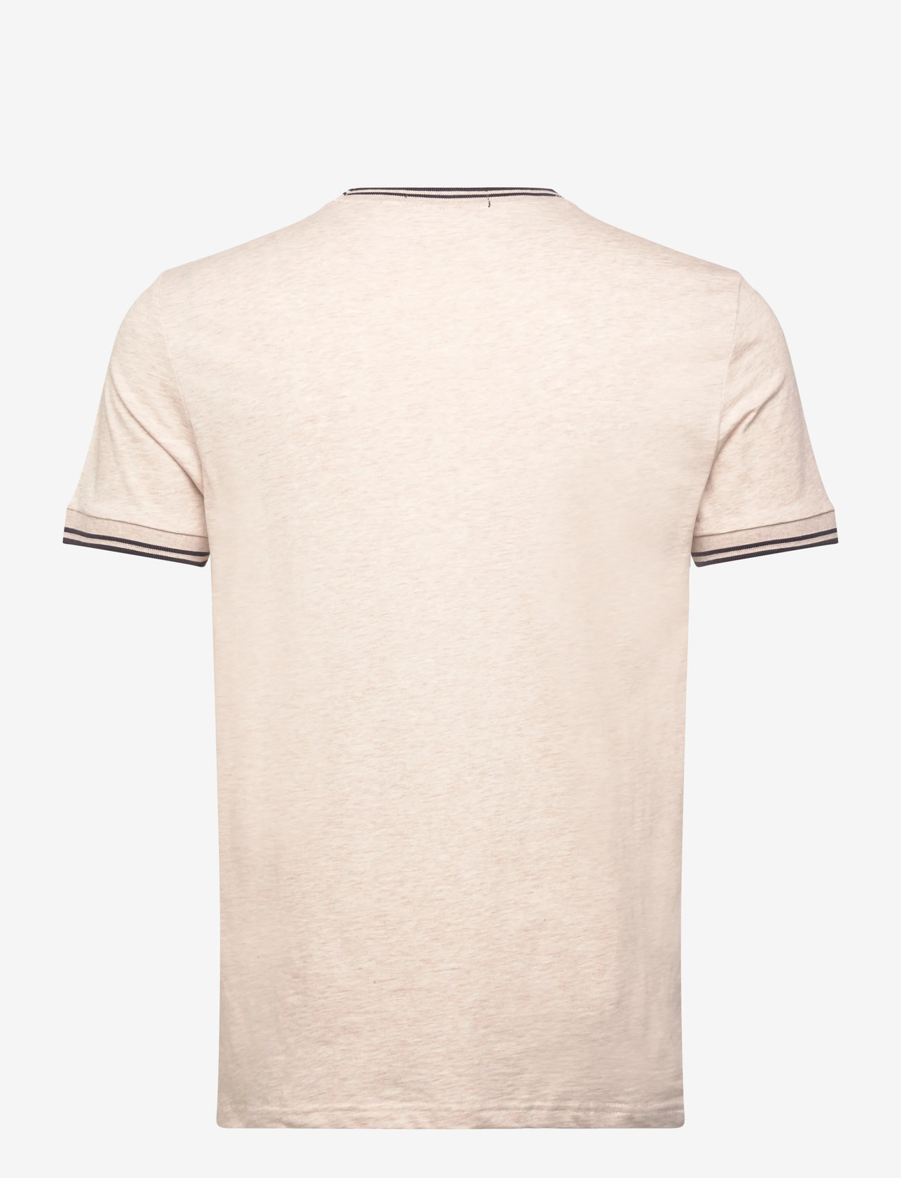 Fred Perry - TWIN TIPPED T-SHIRT - kortärmade t-shirts - porridge m/anchor grey - 1