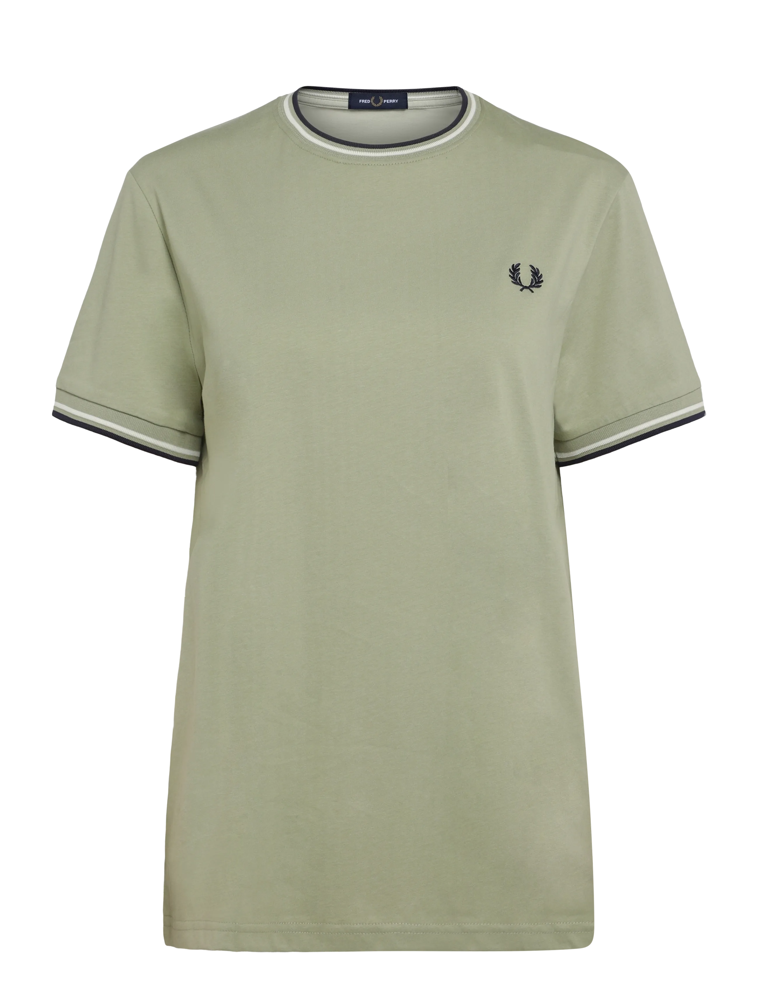 Fred Perry TWIN TIPPED T-SHIRT - Fred Perry - SEAGRS/ECR/DKAIR / green