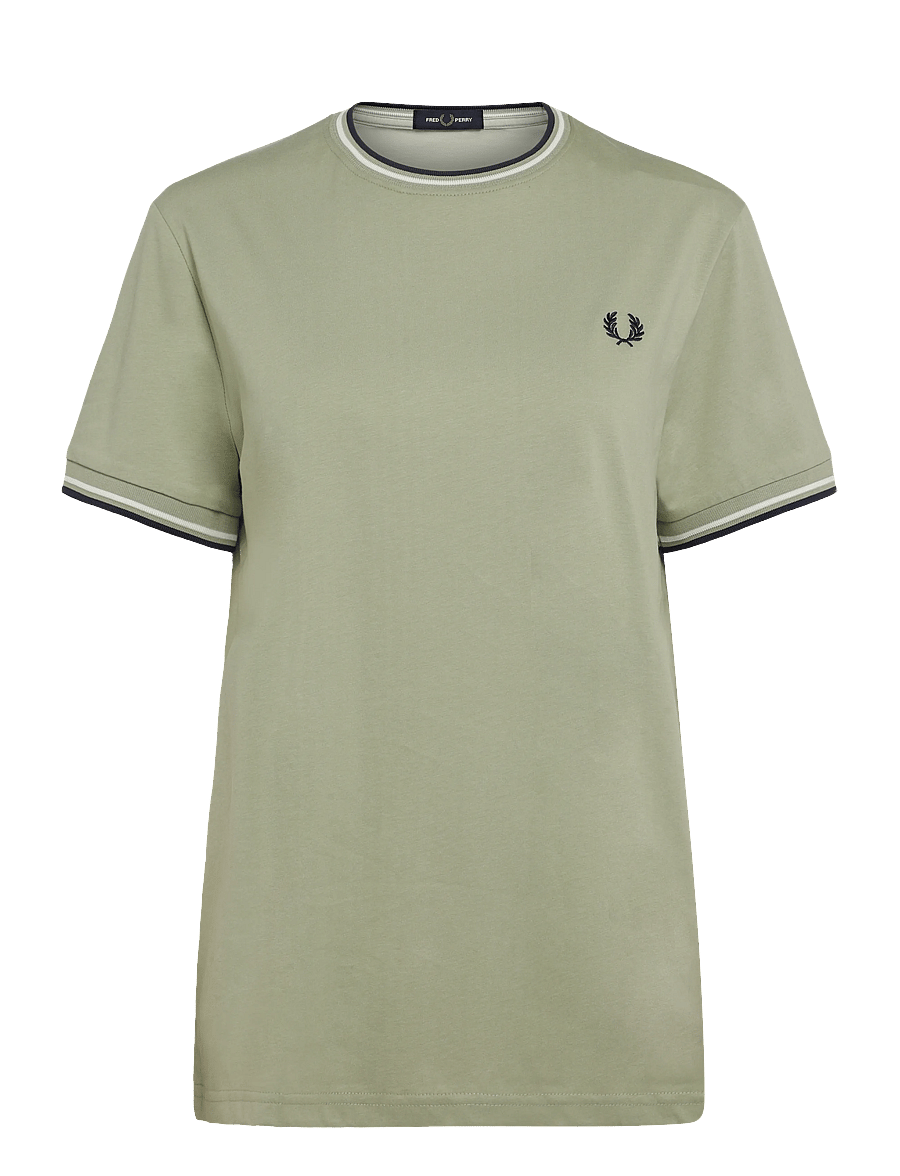 Fred Perry - TWIN TIPPED T-SHIRT - short-sleeved t-shirts - seagrs/ecr/dkair - 0