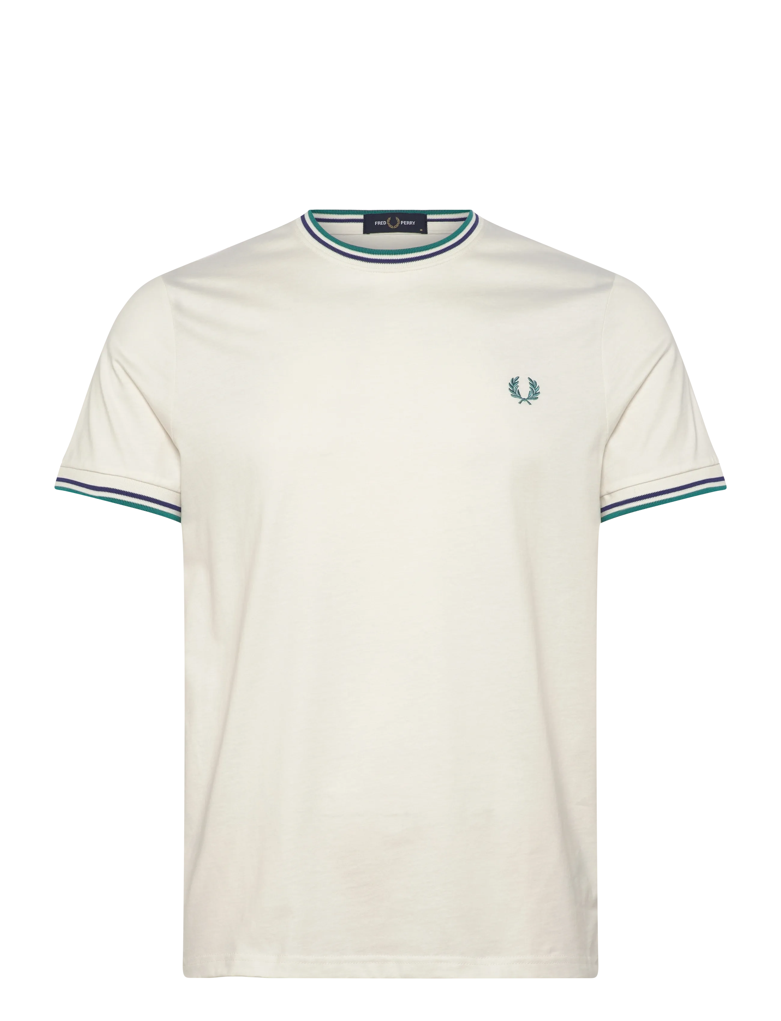 Fred Perry TWIN TIPPED T-SHIRT - Vaatteet - SNWH/DEPMN/SOHEC / white