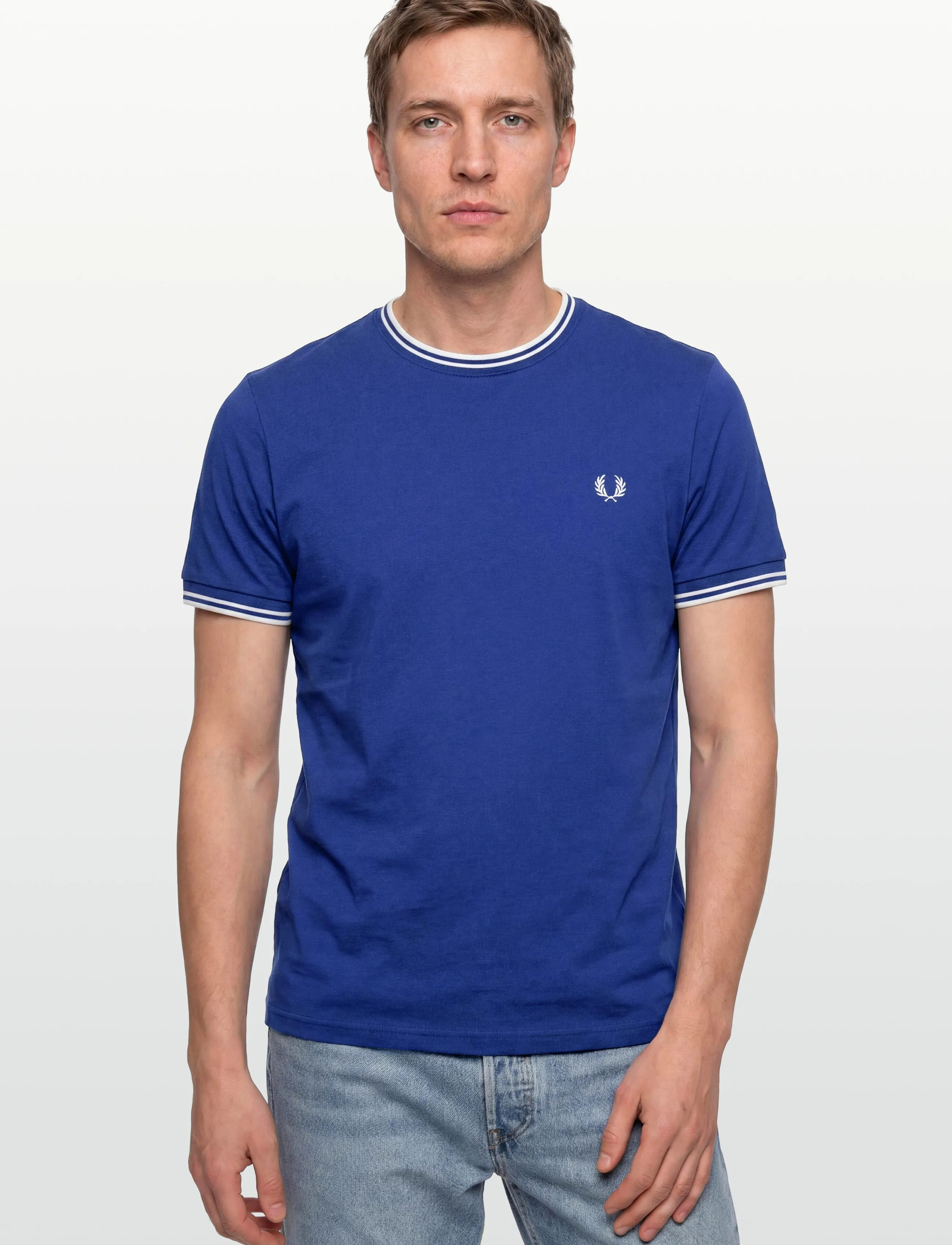 Fred Perry - TWIN TIPPED T-SHIRT - short-sleeved t-shirts - sohoe/snwht - 3