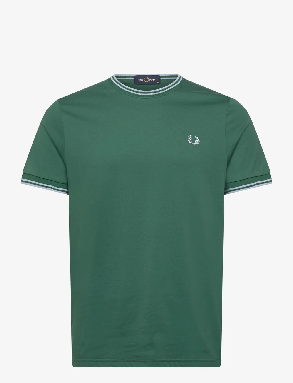 Fred Perry - TWIN TIPPED T-SHIRT - korte mouwen - sprtgrn/trackblu - 0
