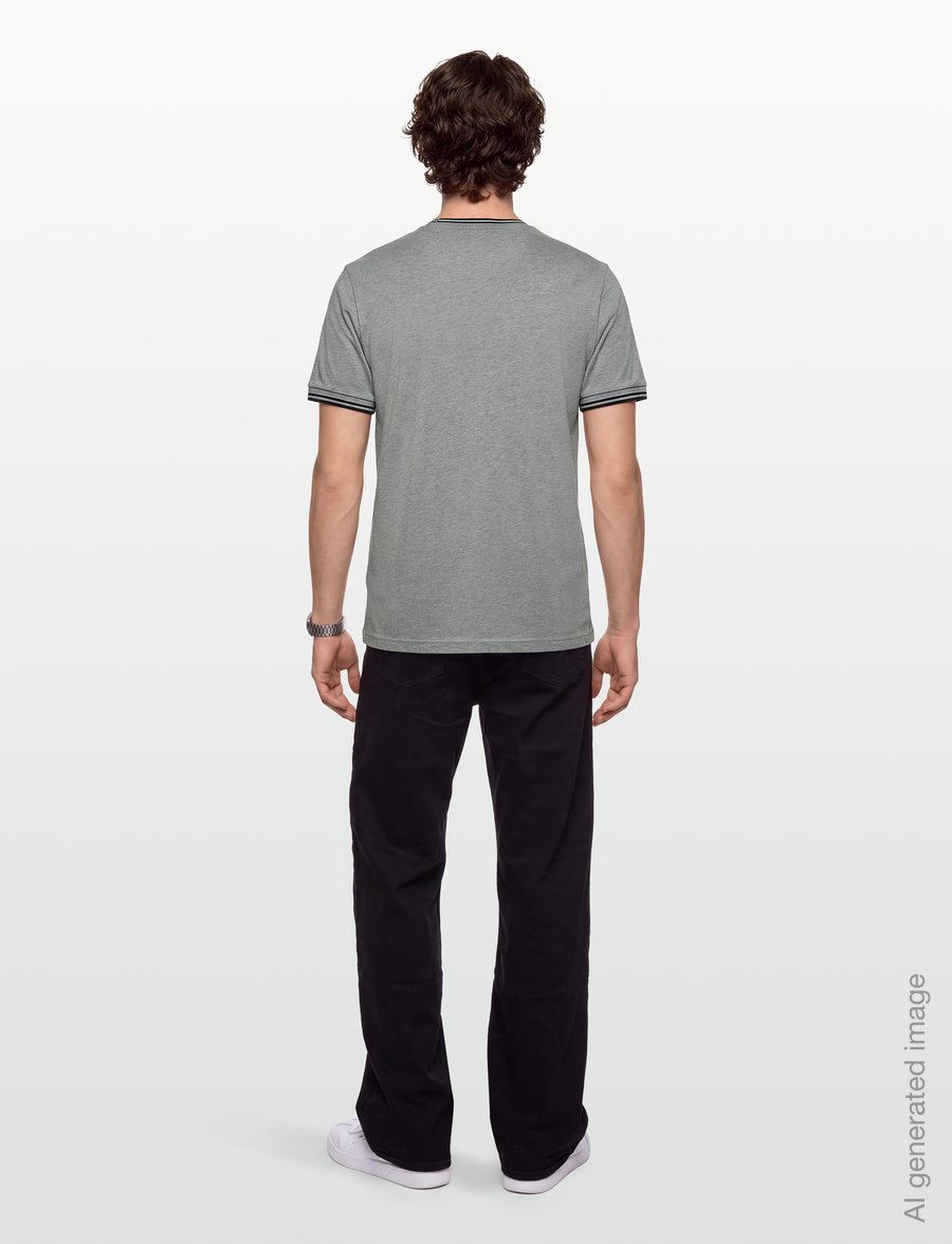 Fred Perry - TWIN TIPPED T-SHIRT - kurzärmelige t-shirts - stlmrl/drkaf/blk - 4