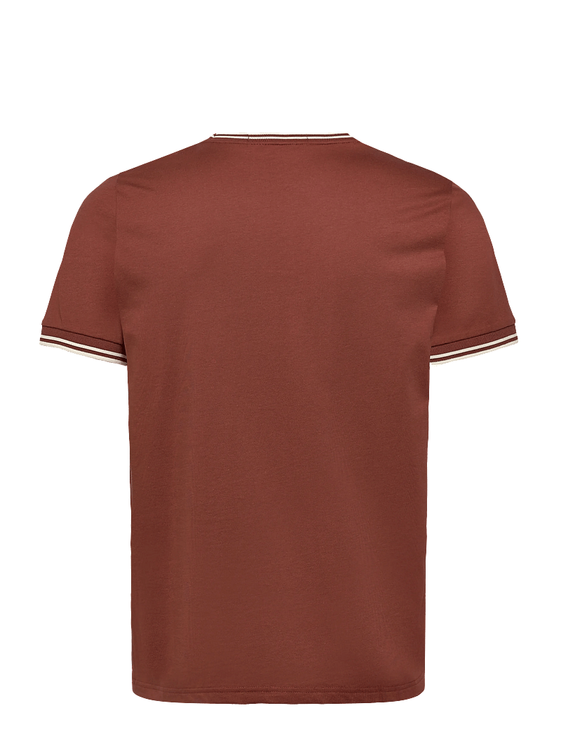 Fred Perry - TWIN TIPPED T-SHIRT - kurzärmelig - whiskybrown/ecru - 1