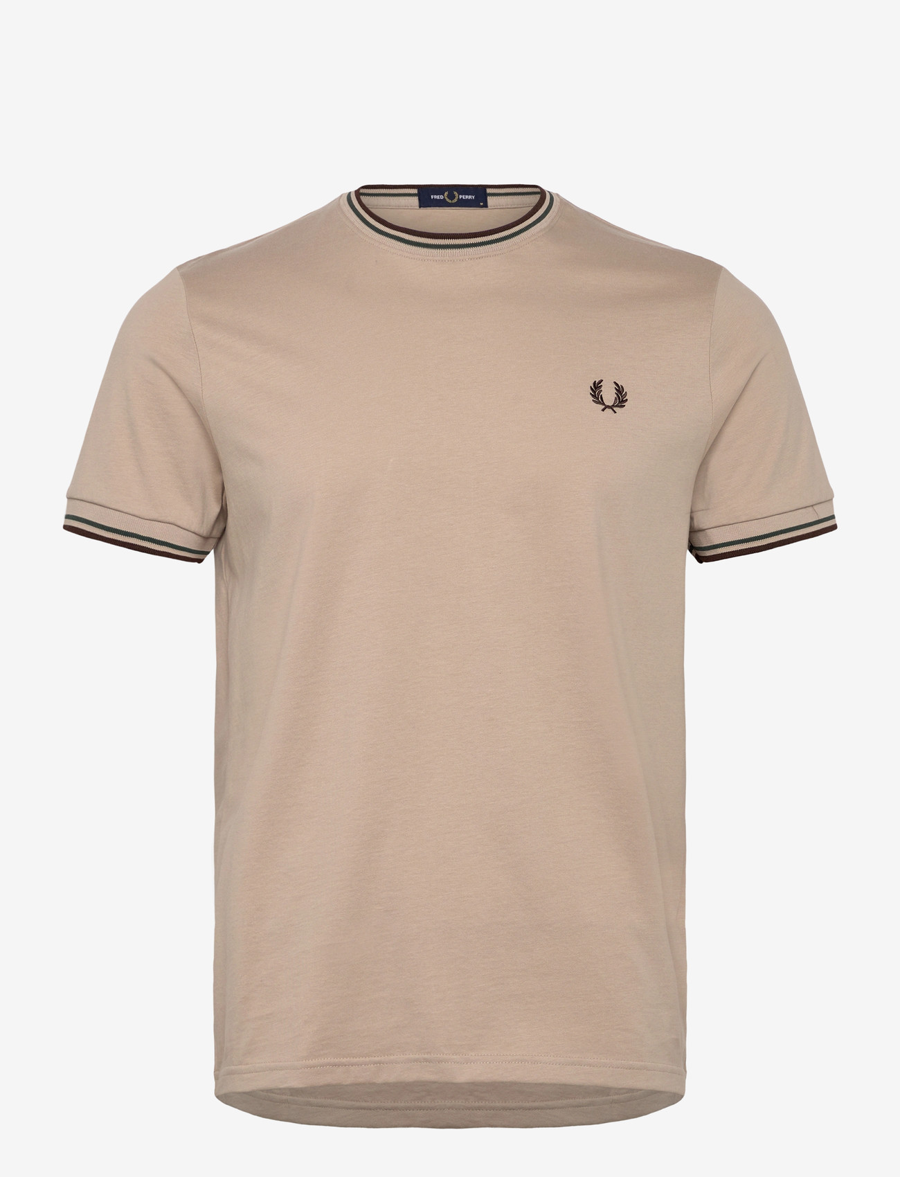 Fred Perry - TWIN TIPPED T-SHIRT - kortærmede t-shirts - wrmot/crtgr/btob - 0
