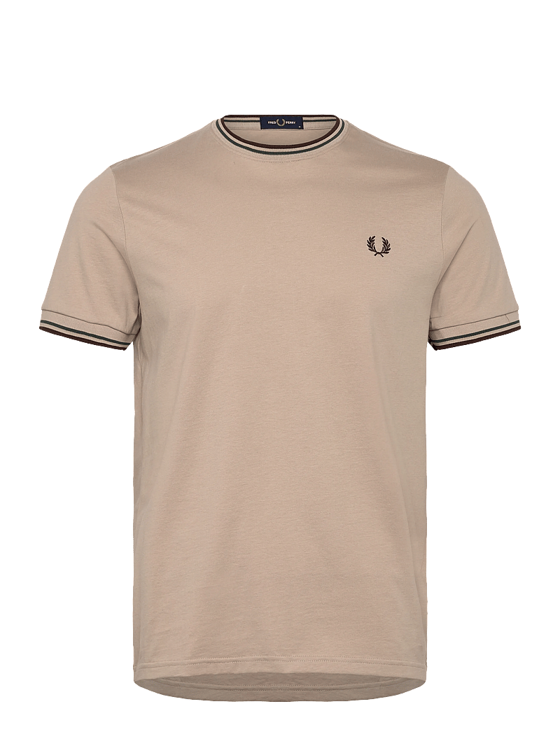 Fred Perry - TWIN TIPPED T-SHIRT - kortærmede t-shirts - wrmot/crtgr/btob - 0