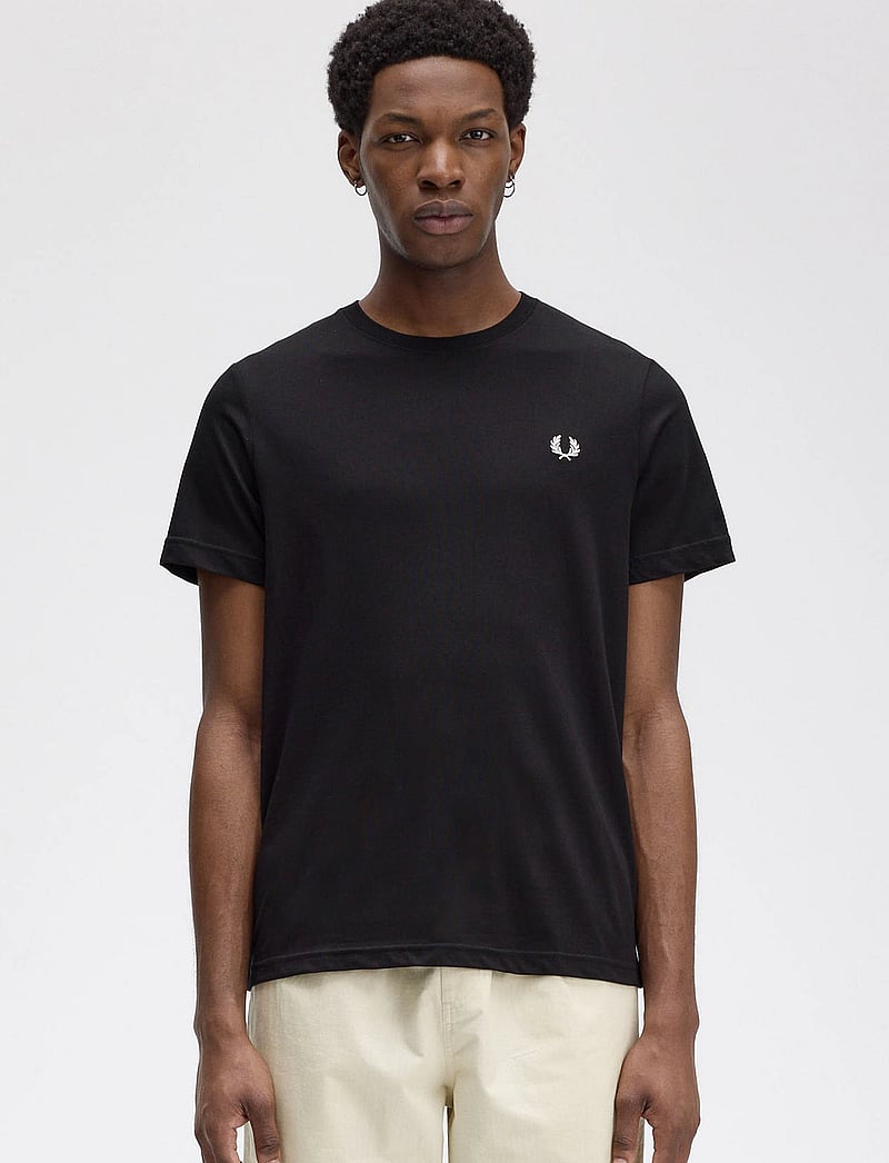 Fred Perry - CREW NECK T-SHIRT - krótki rękaw - black - 0