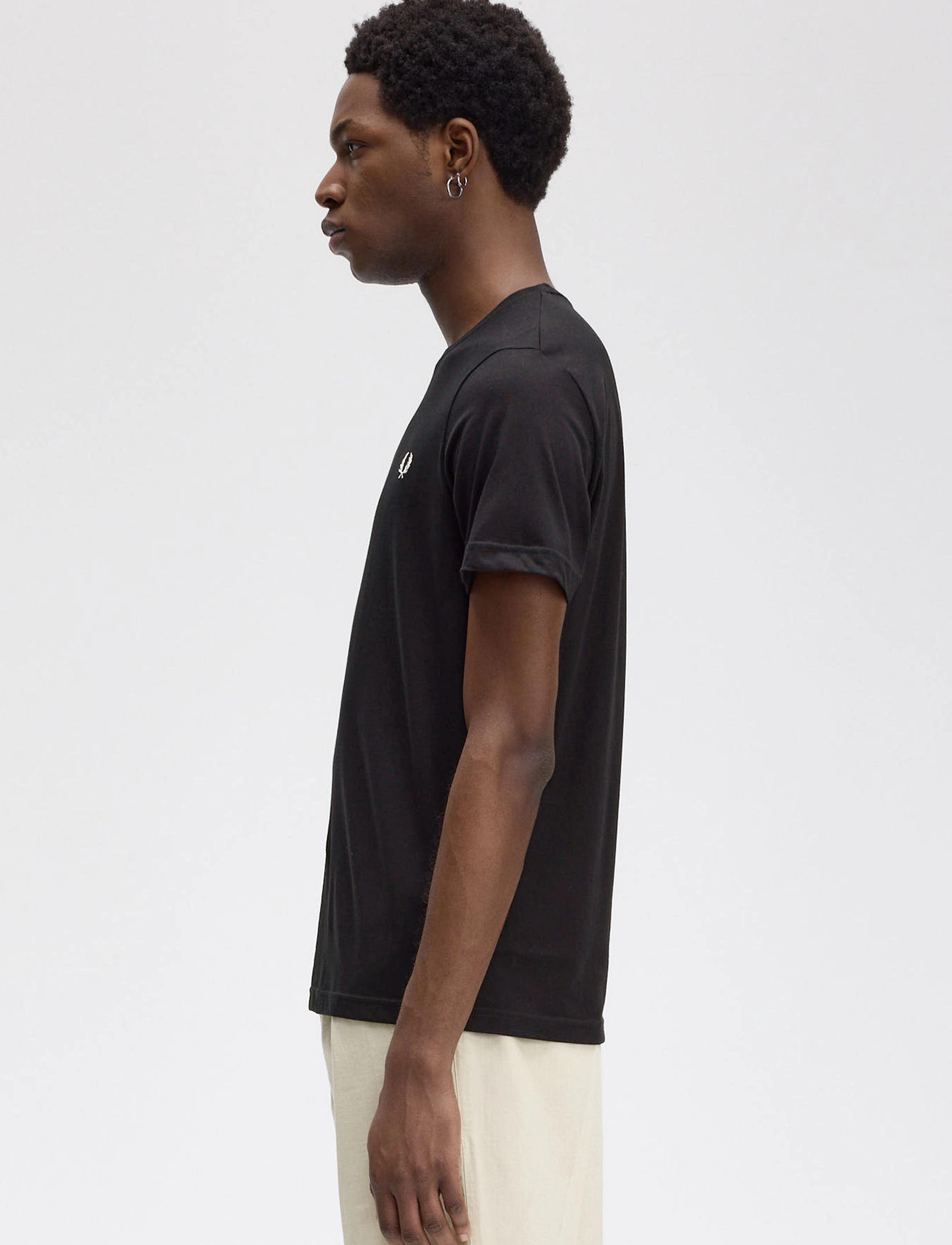 Fred Perry - CREW NECK T-SHIRT - short-sleeved t-shirts - black - 3