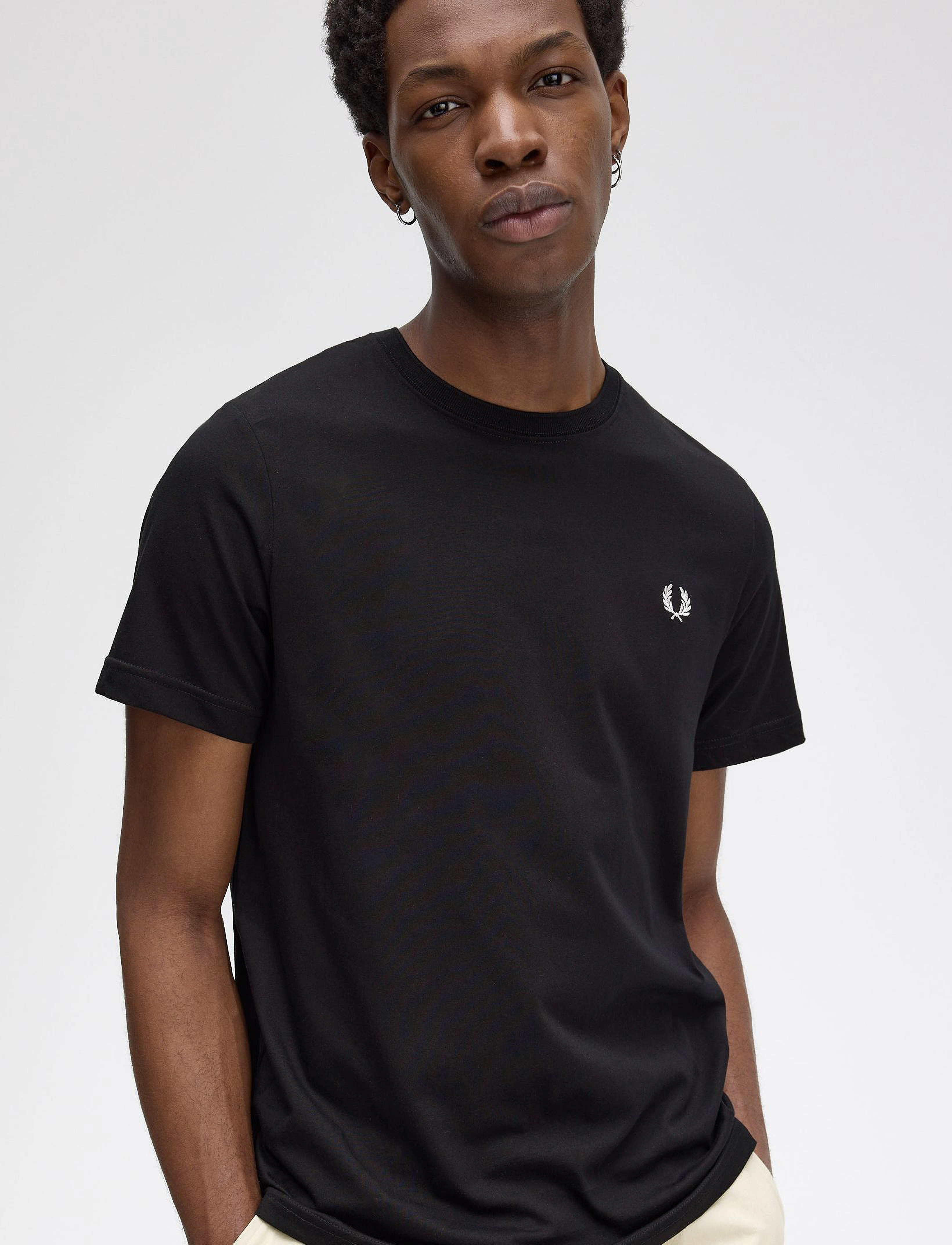Fred Perry - CREW NECK T-SHIRT - short-sleeved t-shirts - black - 4