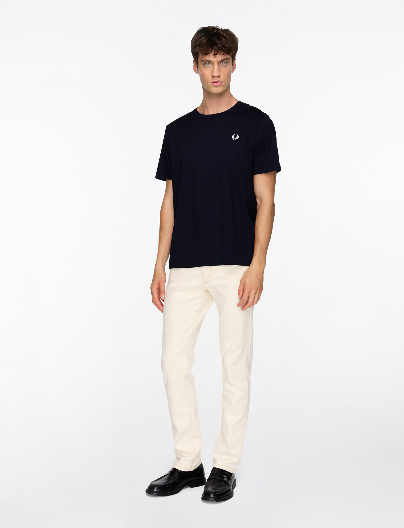Fred Perry - CREW NECK T-SHIRT - efterårstøj - navy - 1