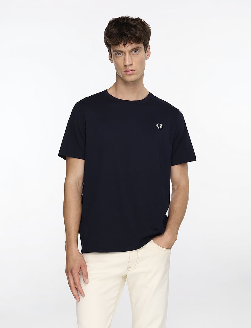 Fred Perry - CREW NECK T-SHIRT - kortärmade t-shirts - navy - 0