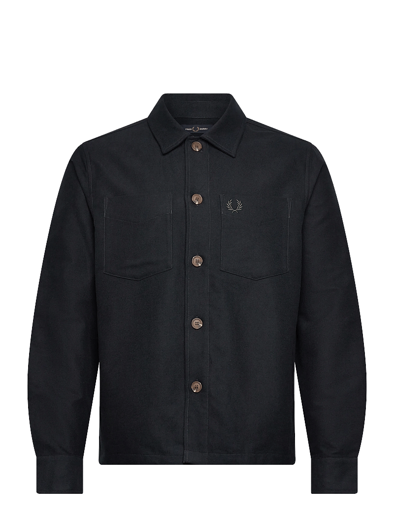 Fred Perry - BRUSHED TWILL OVERSHIRT - shop efter anledning - black - 0