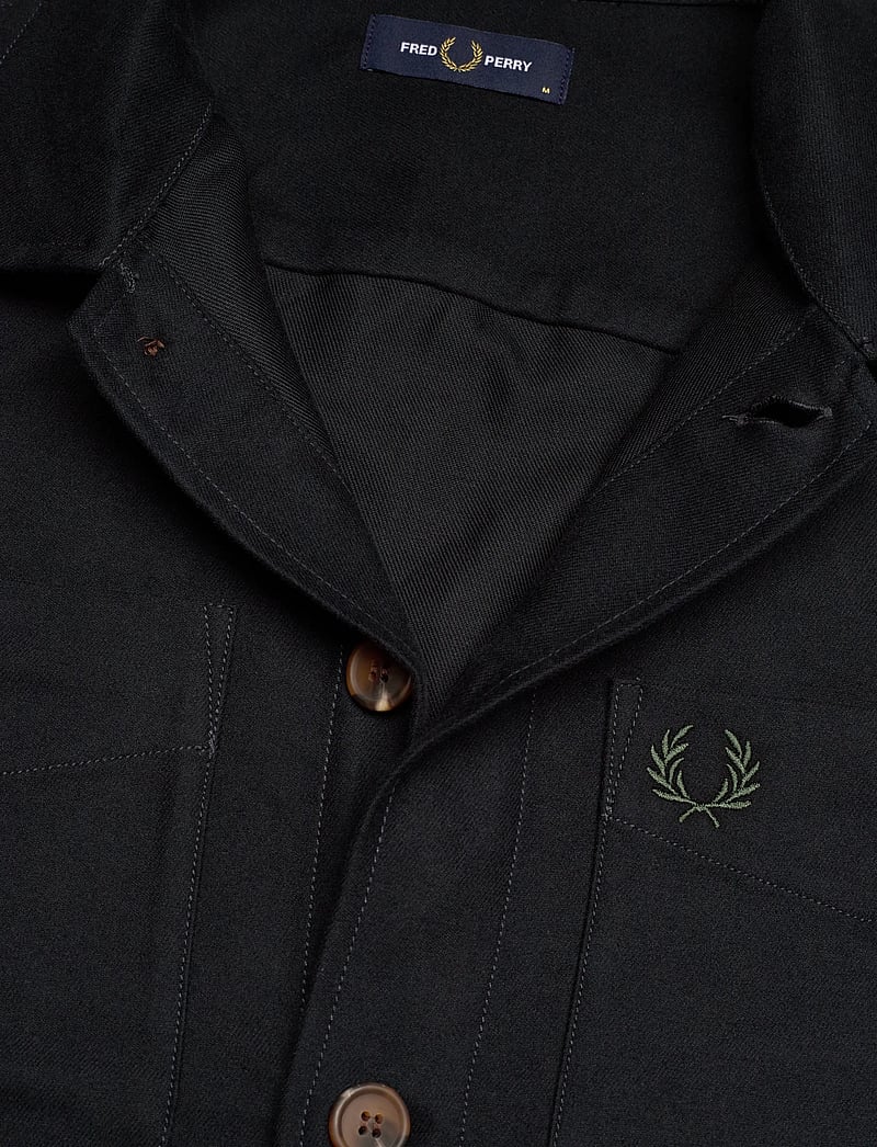 Fred Perry - BRUSHED TWILL OVERSHIRT - shop efter anledning - black - 2
