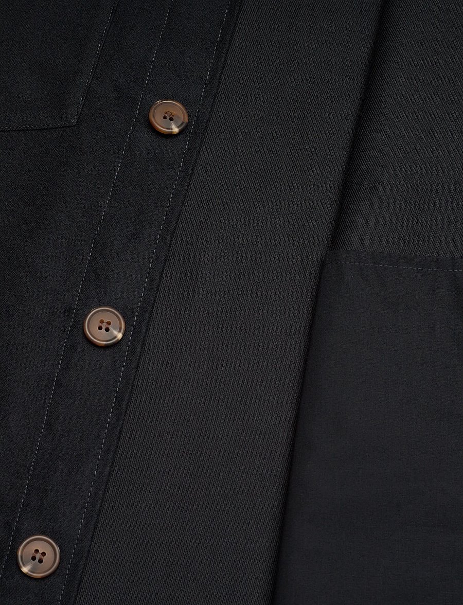 Fred Perry - BRUSHED TWILL OVERSHIRT - shoppa efter tillfälle - black - 4