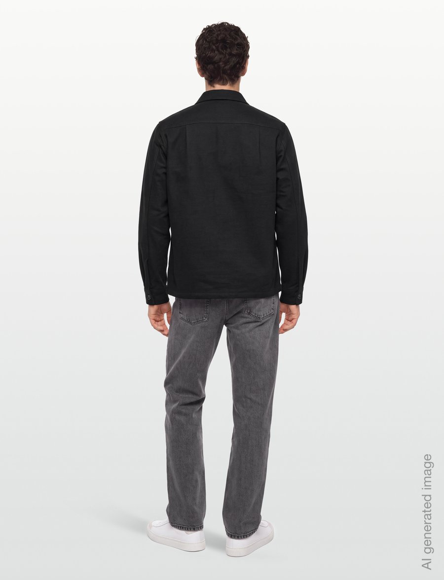 Fred Perry - BRUSHED TWILL OVERSHIRT - shoppa efter tillfälle - charcoal marl - 4