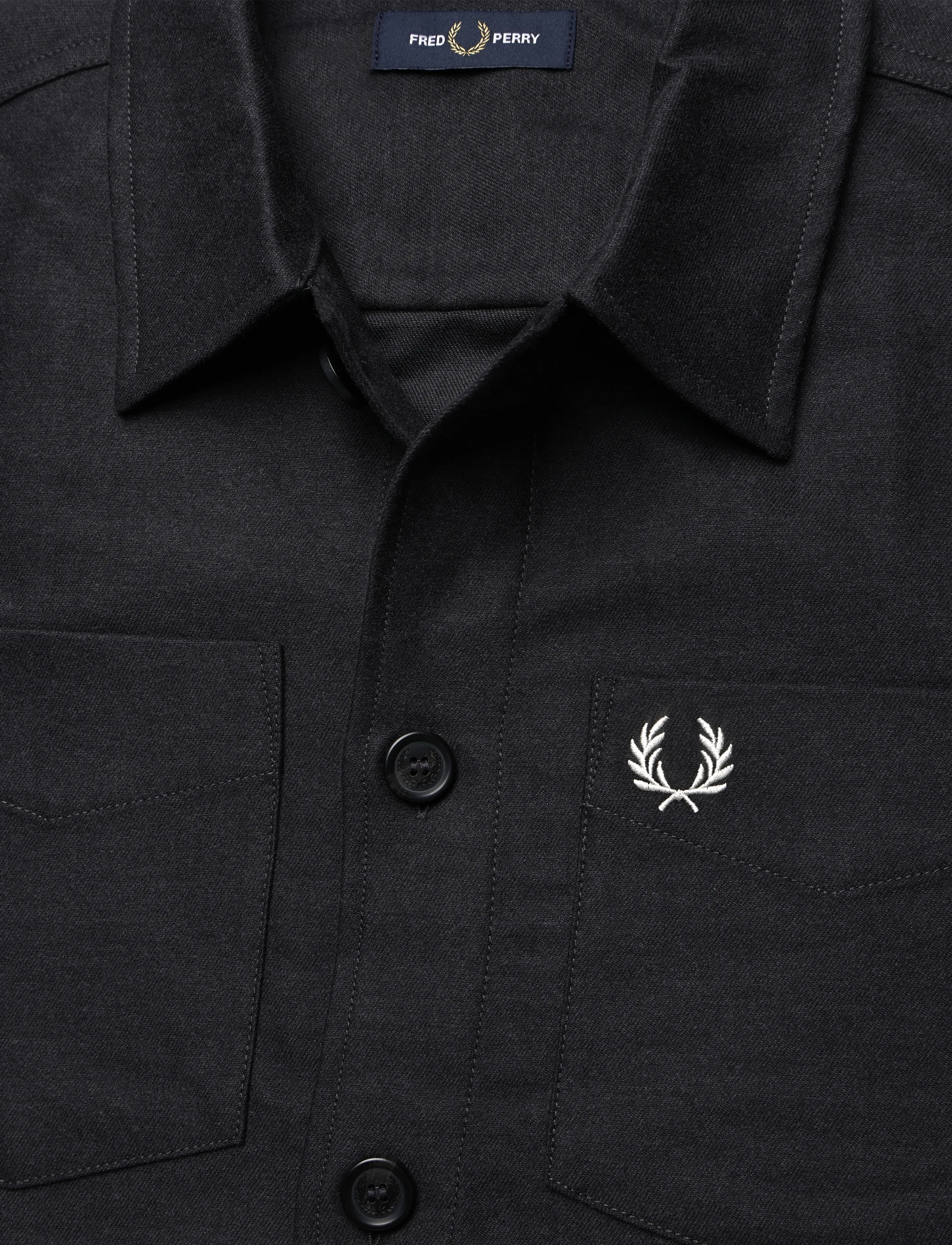 Fred Perry - BRUSHED TWILL OVERSHIRT - Überhemden - charcoal marl - 2
