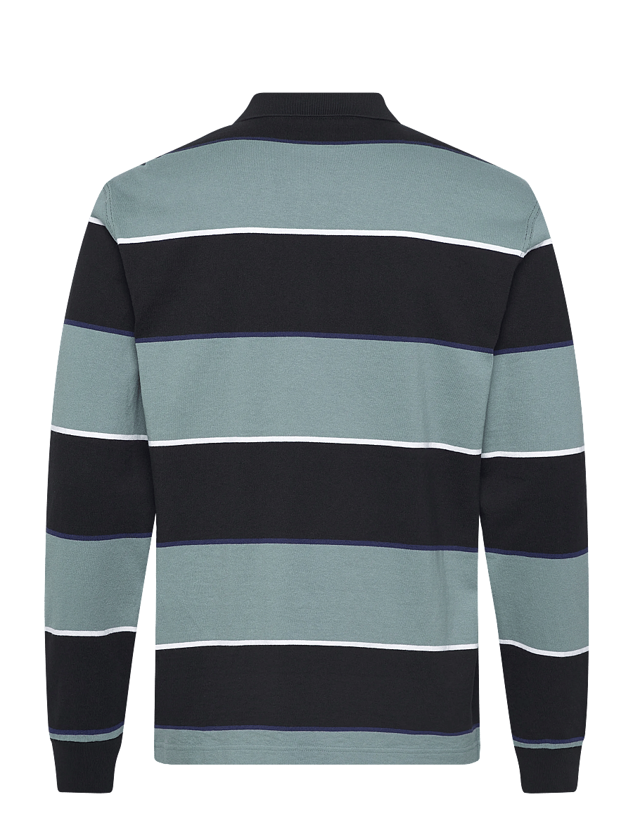 Fred Perry - HW JERSEY STRIPED POLO SHIRT - langærmede poloer - black - 2