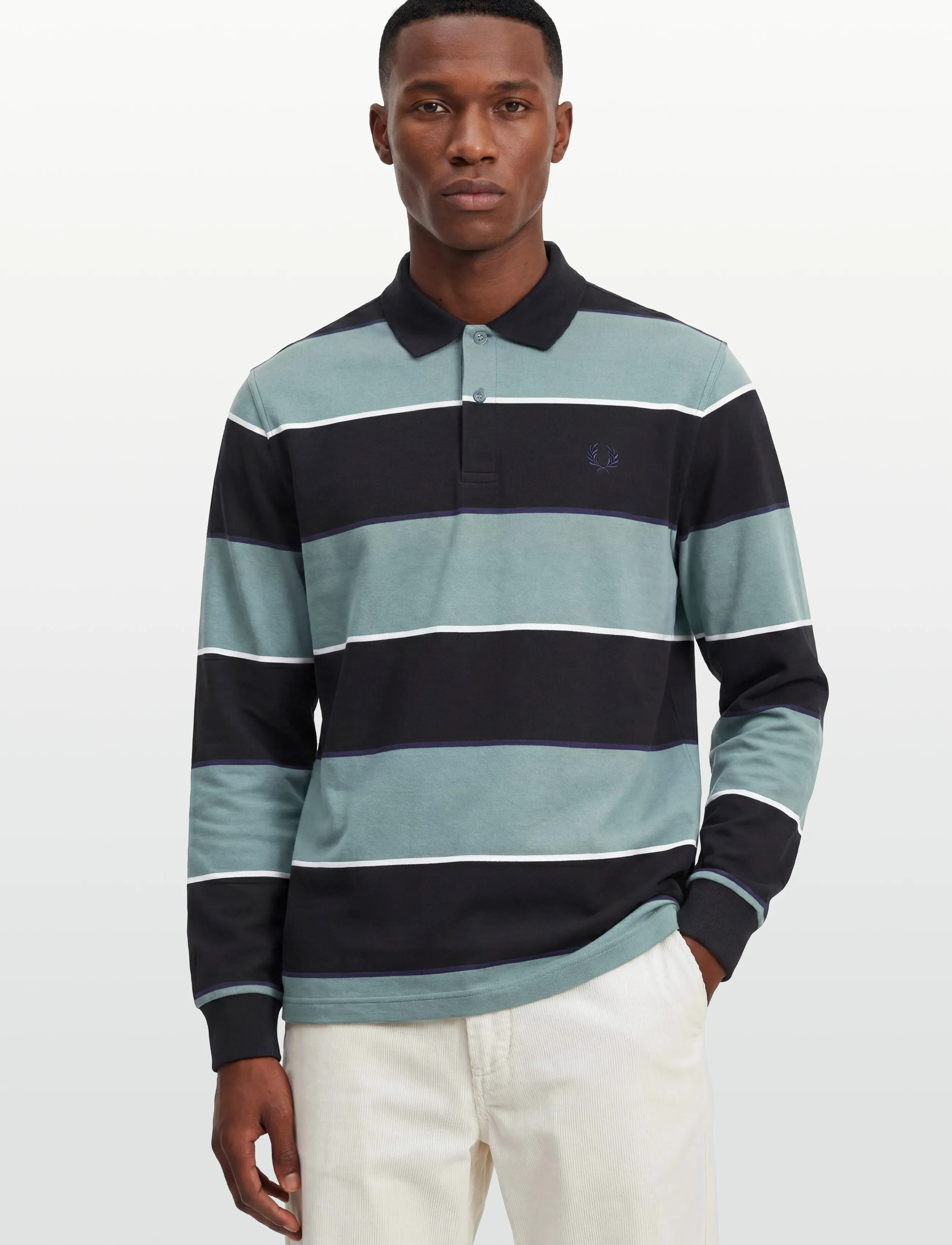 Fred Perry Hw Jersey Striped Polo Shirt pikéer herr – bild 2