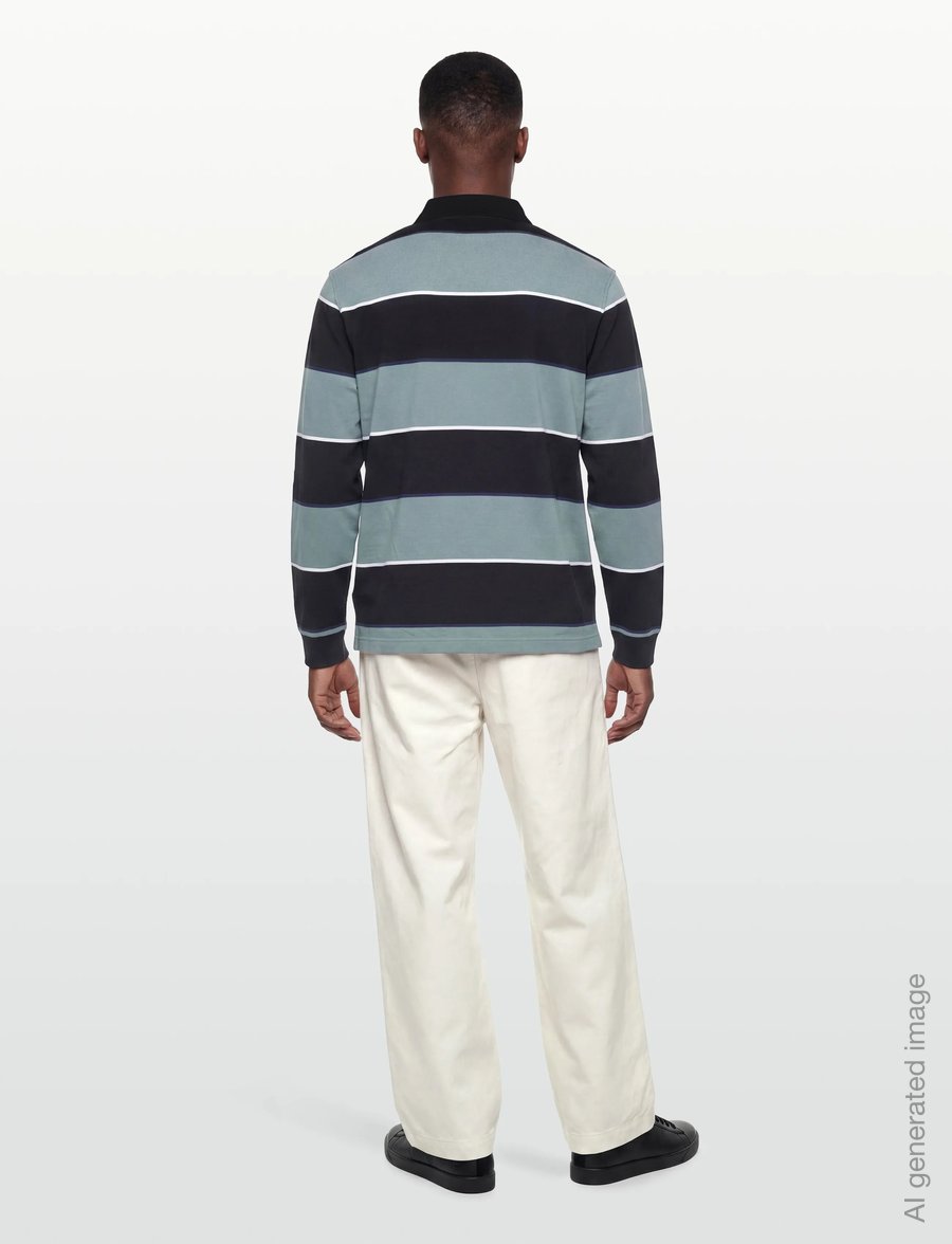 Fred Perry - HW JERSEY STRIPED POLO SHIRT - langærmede poloer - black - 4