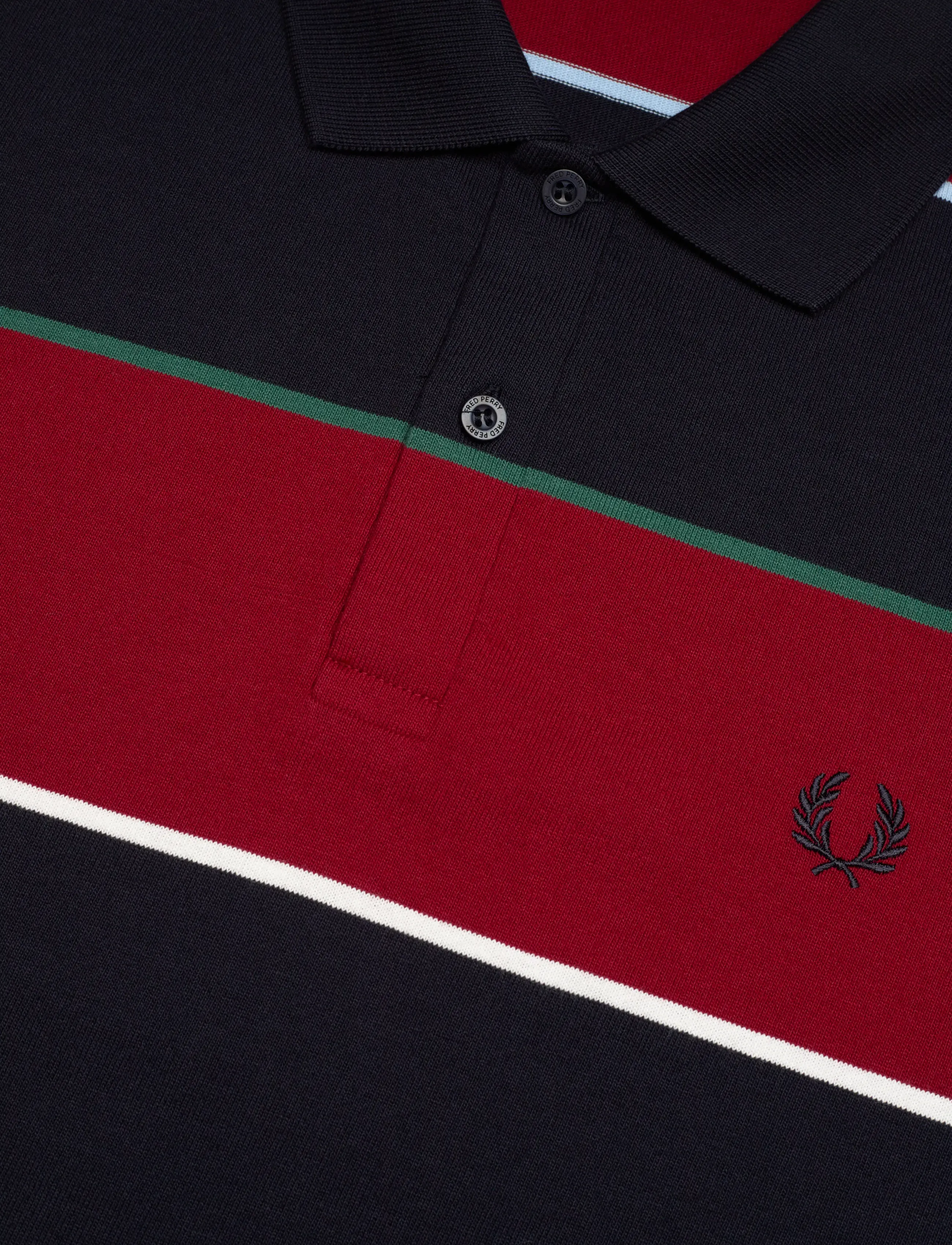 Fred Perry - HW JERSEY STRIPED POLO SHIRT - long-sleeved polos - navy - 2