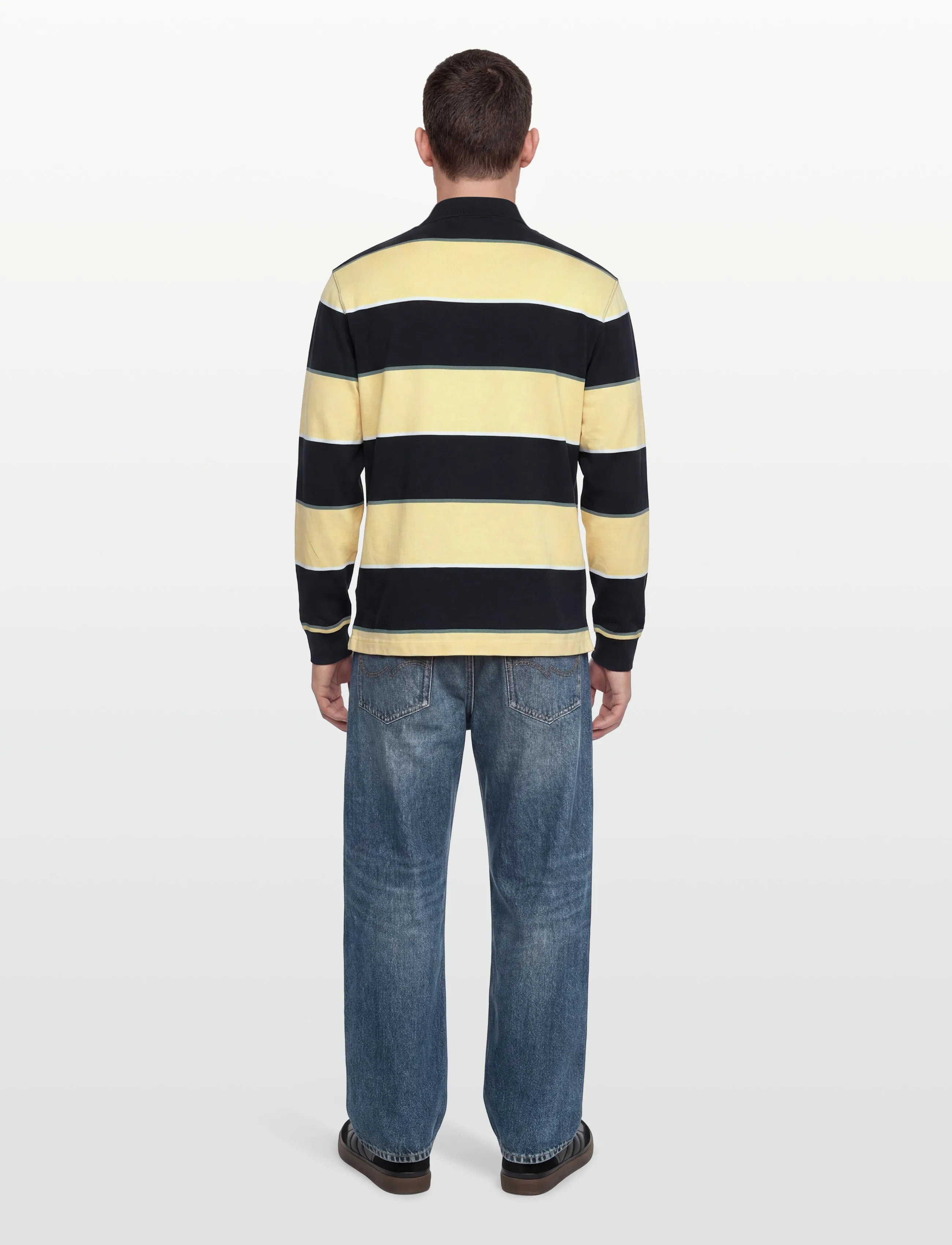 Fred Perry - HW JERSEY STRIPED POLO SHIRT - langärmelig - navy - 4