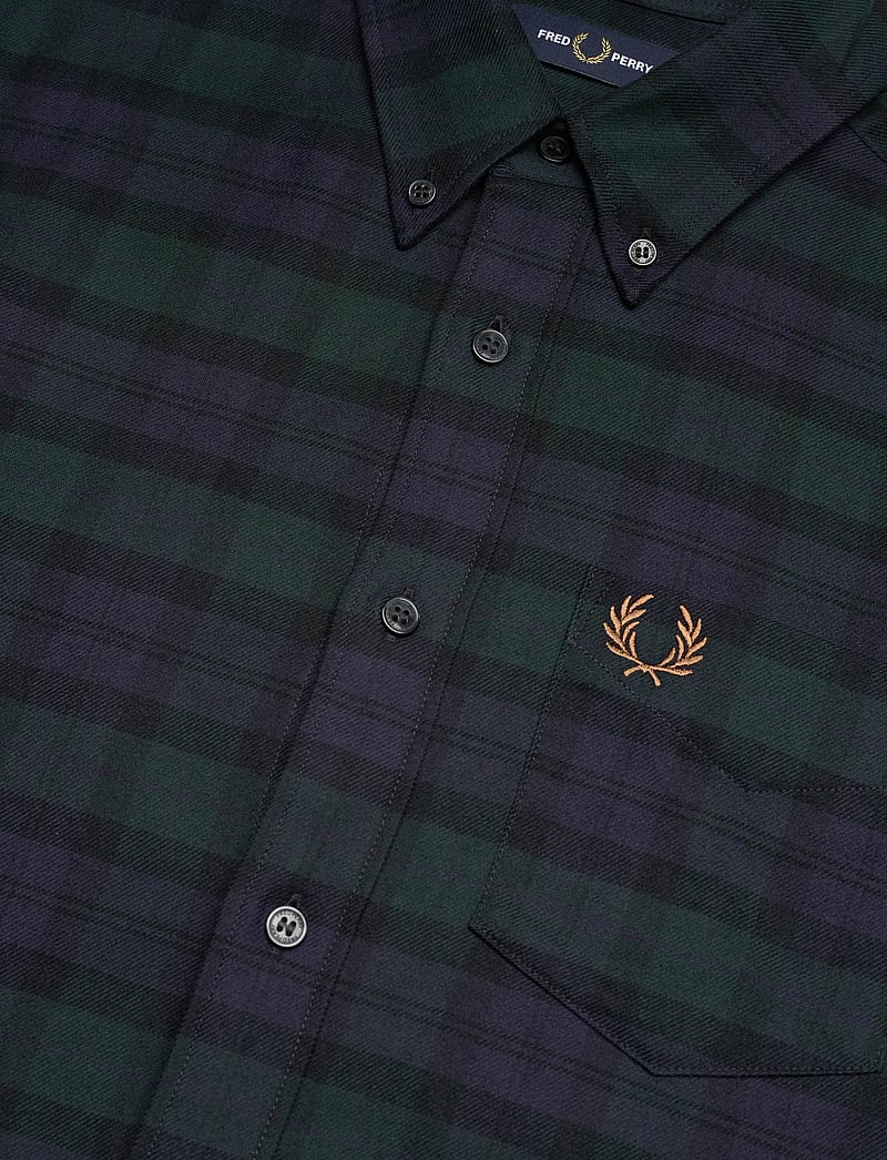 Fred Perry - BLACKWATCH TARTAN BRUSHED TWIL - ternede skjorter - blackwatch tarta - 3