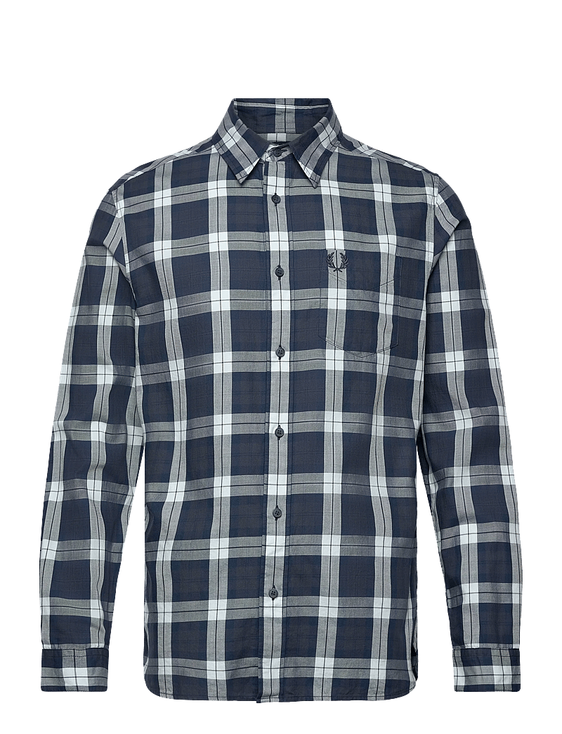 Fred Perry - TARTAN TWILL SHIRT - rutiga skjortor - dark airforce - 0