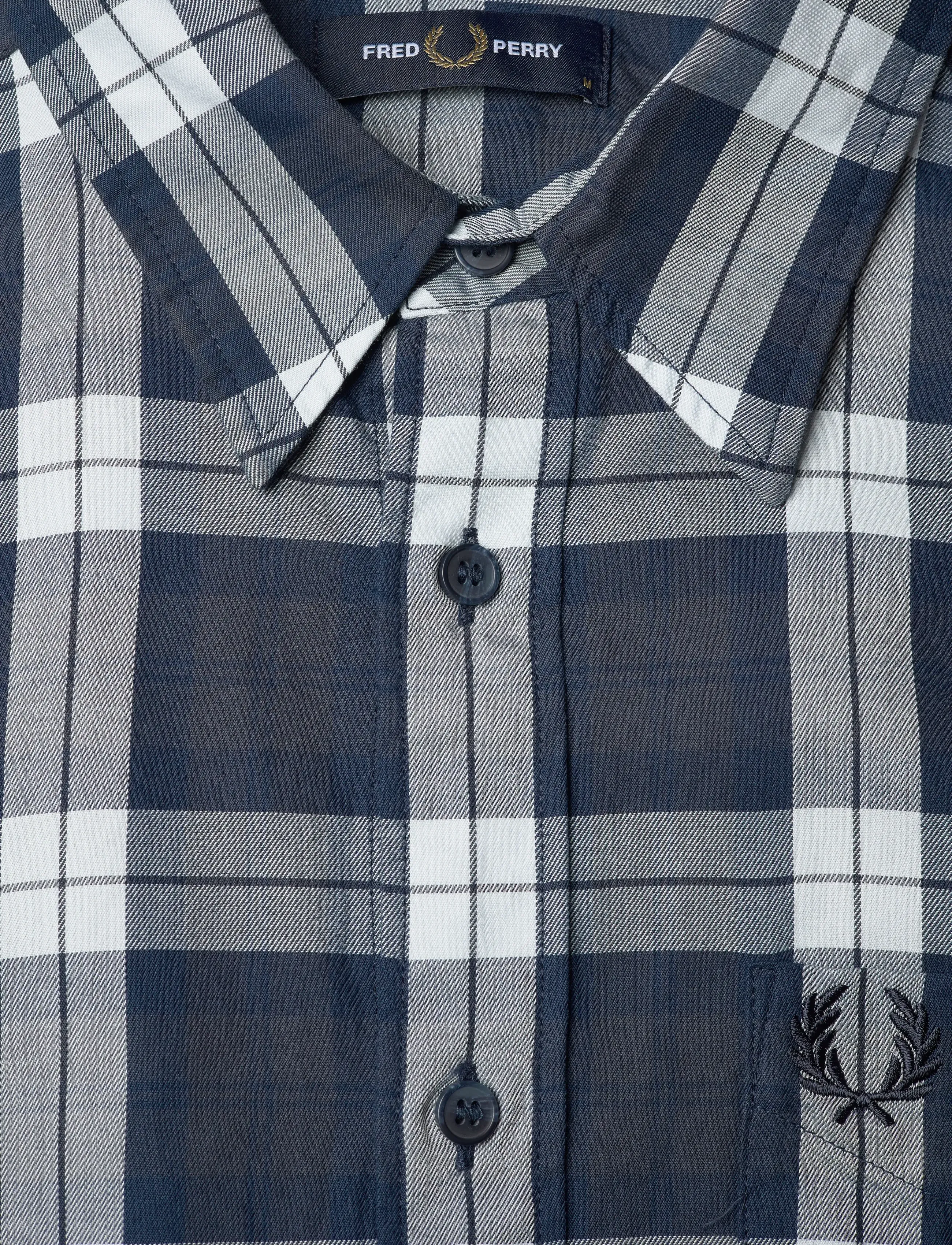 Fred Perry - TARTAN TWILL SHIRT - ruutupaidat - dark airforce - 2